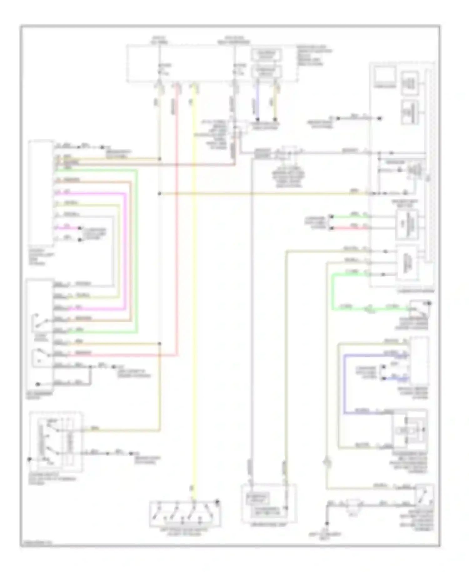 Lancer Mitsubishi X facelift (2011-2015): Chime circuit, except evolution
