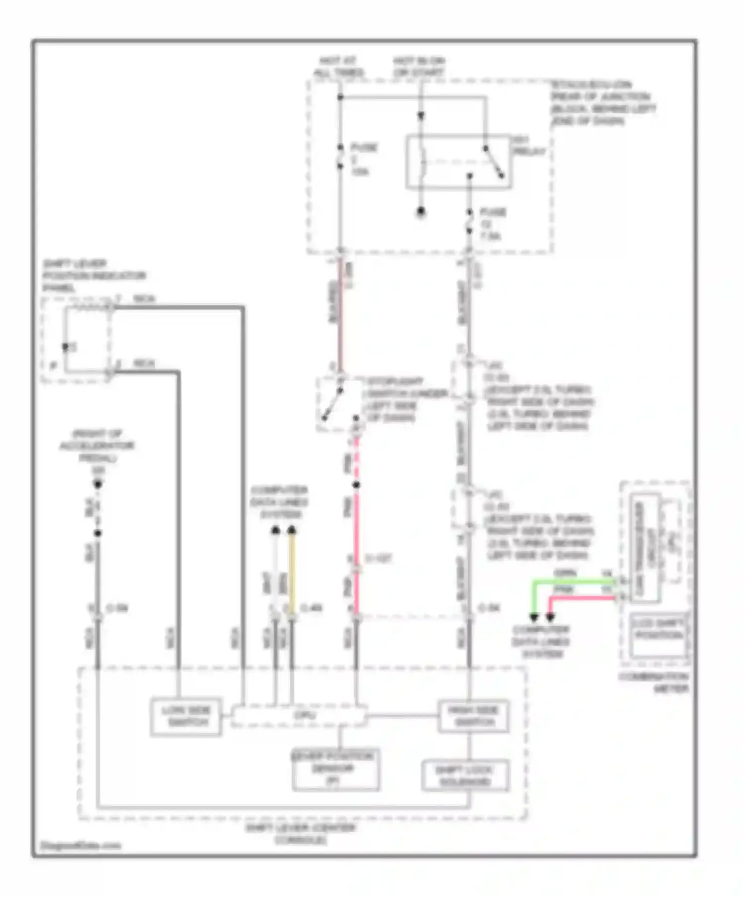 Wiring diagram c-54 for Mitsubishi Lancer X facelift (2011-2015) (2 of 2)