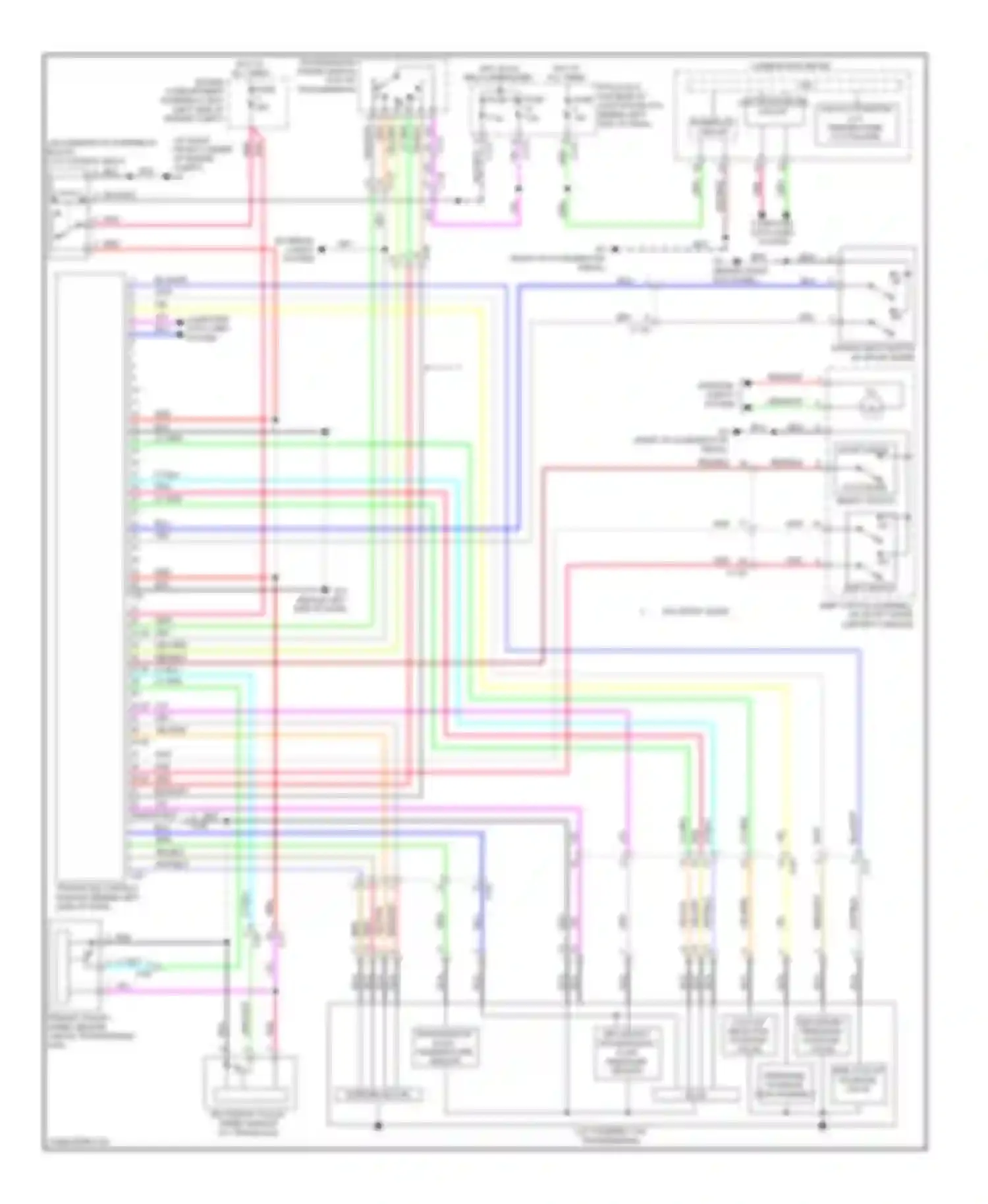 Wiring diagram center console for Mitsubishi Lancer X facelift (2011-2015) (1 of 1)