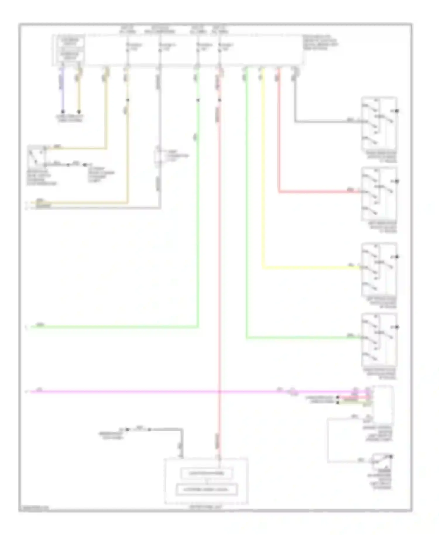 Wiring diagram center panel unit for Mitsubishi Lancer X facelift (2011-2015) (5 of 16)