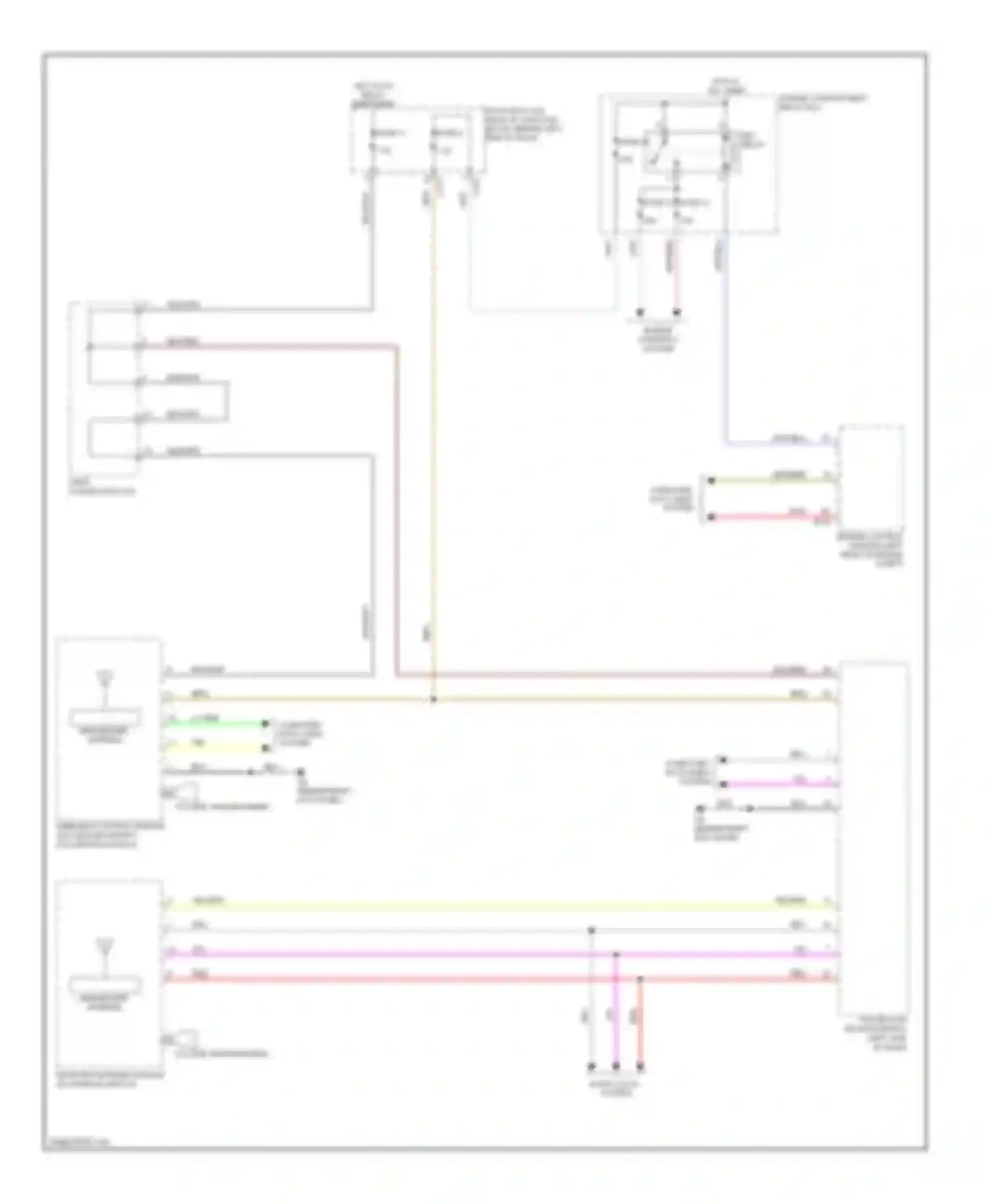 Wiring diagram door locks system for Mitsubishi Lancer X facelift (2011-2015) (4 of 7)
