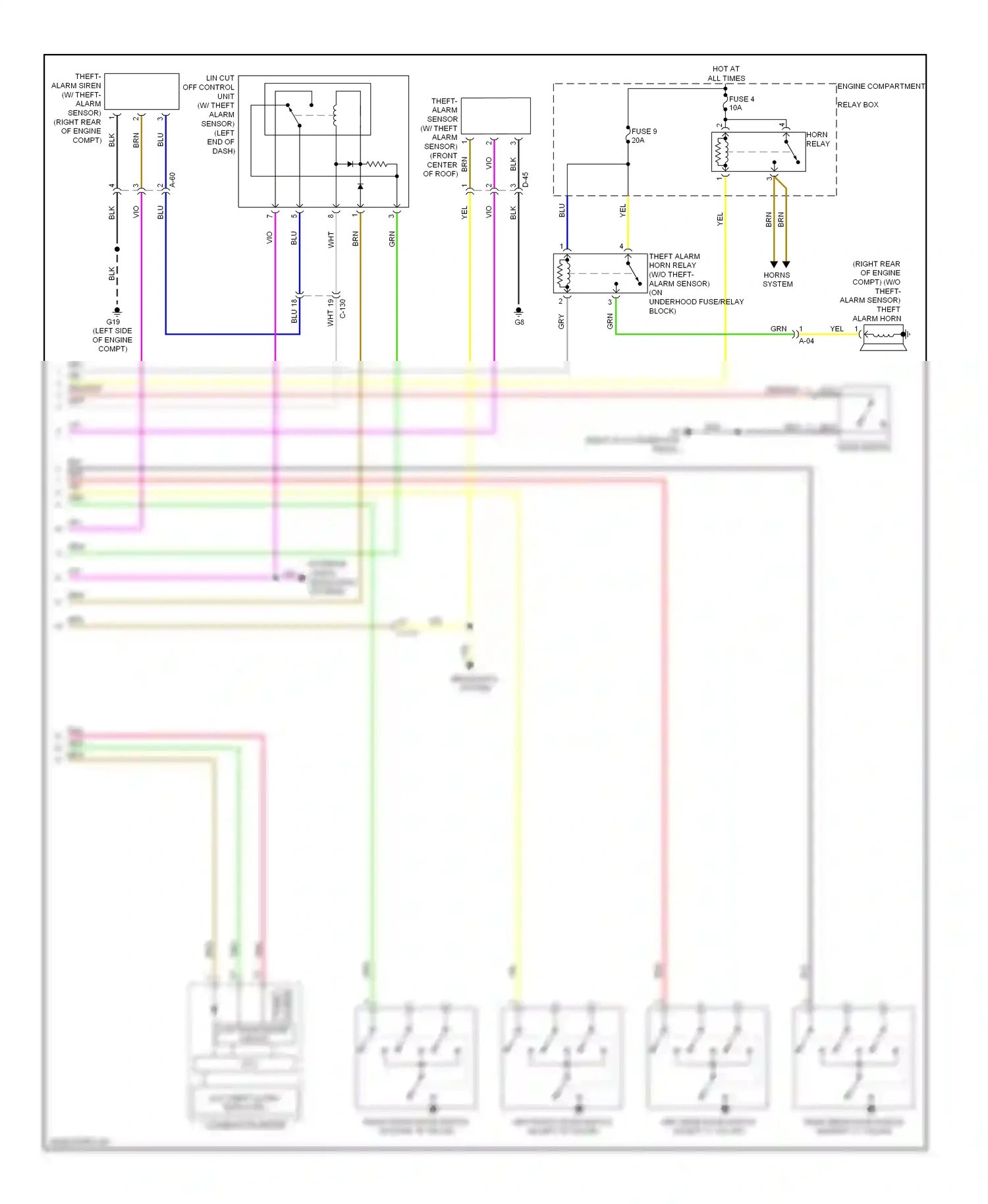 Mitsubishi Lancer X facelift (2011-2015) (engine compartment) wiring diagram  (1 of 1)