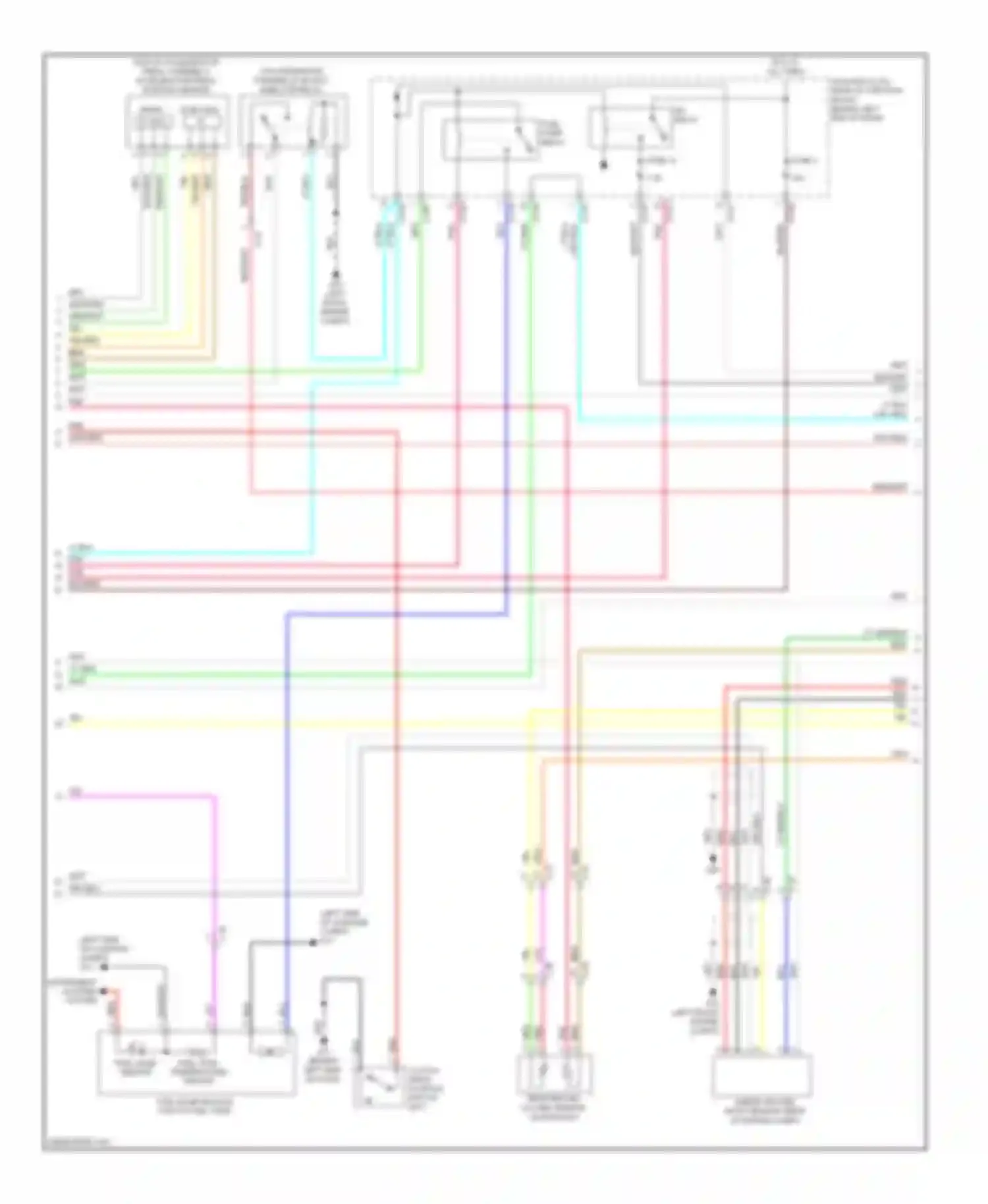 Wiring diagram fuel pump relay for Mitsubishi Lancer X facelift (2011-2015) (1 of 2)