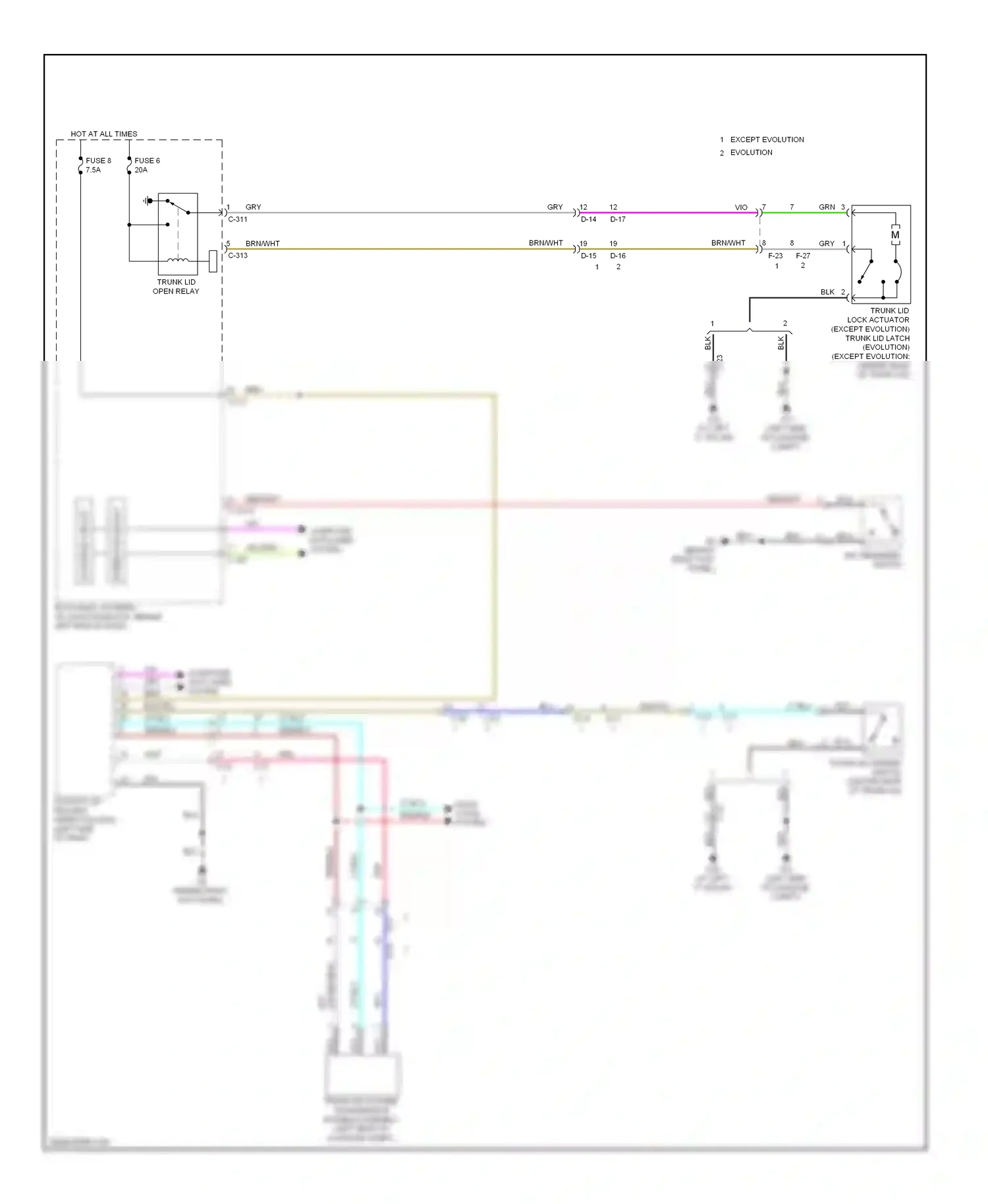 Mitsubishi Lancer X facelift (2011-2015) interface circuit wiring diagram  (70 of 73)