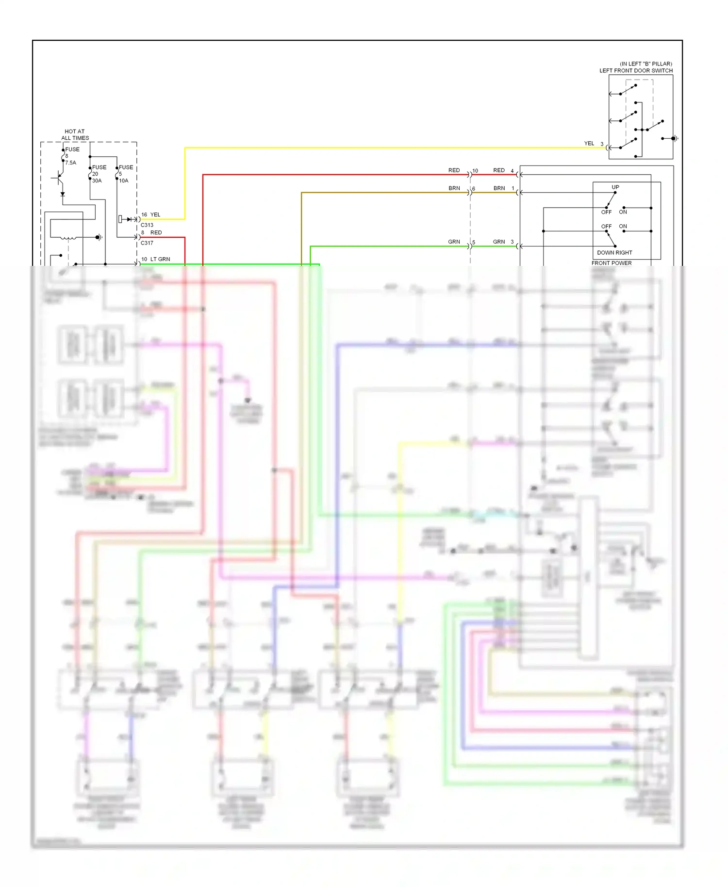 Mitsubishi Lancer X facelift (2011-2015) interface circuit wiring diagram  (52 of 73)
