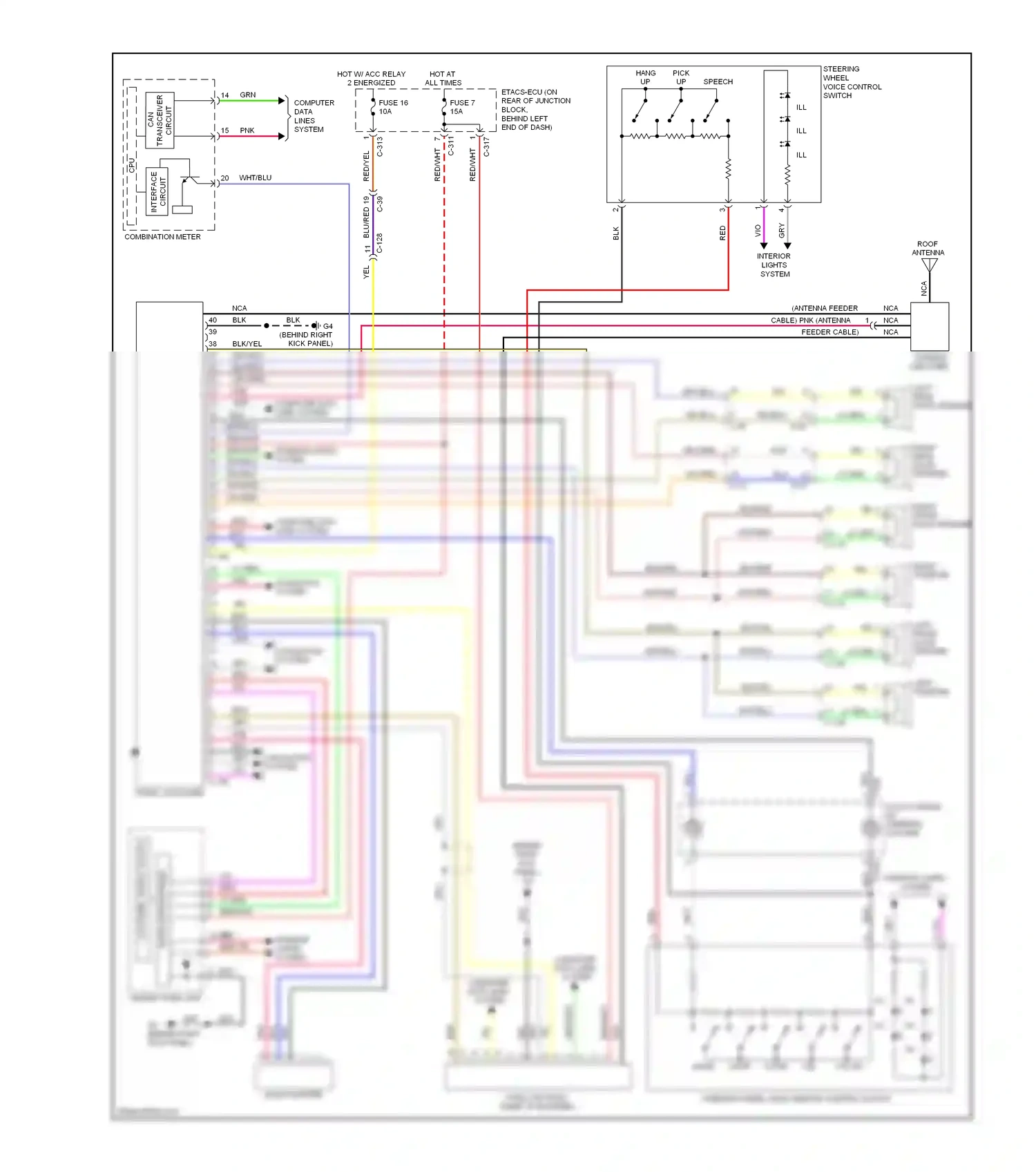 Mitsubishi Lancer X facelift (2011-2015) interface circuit wiring diagram  (60 of 73)