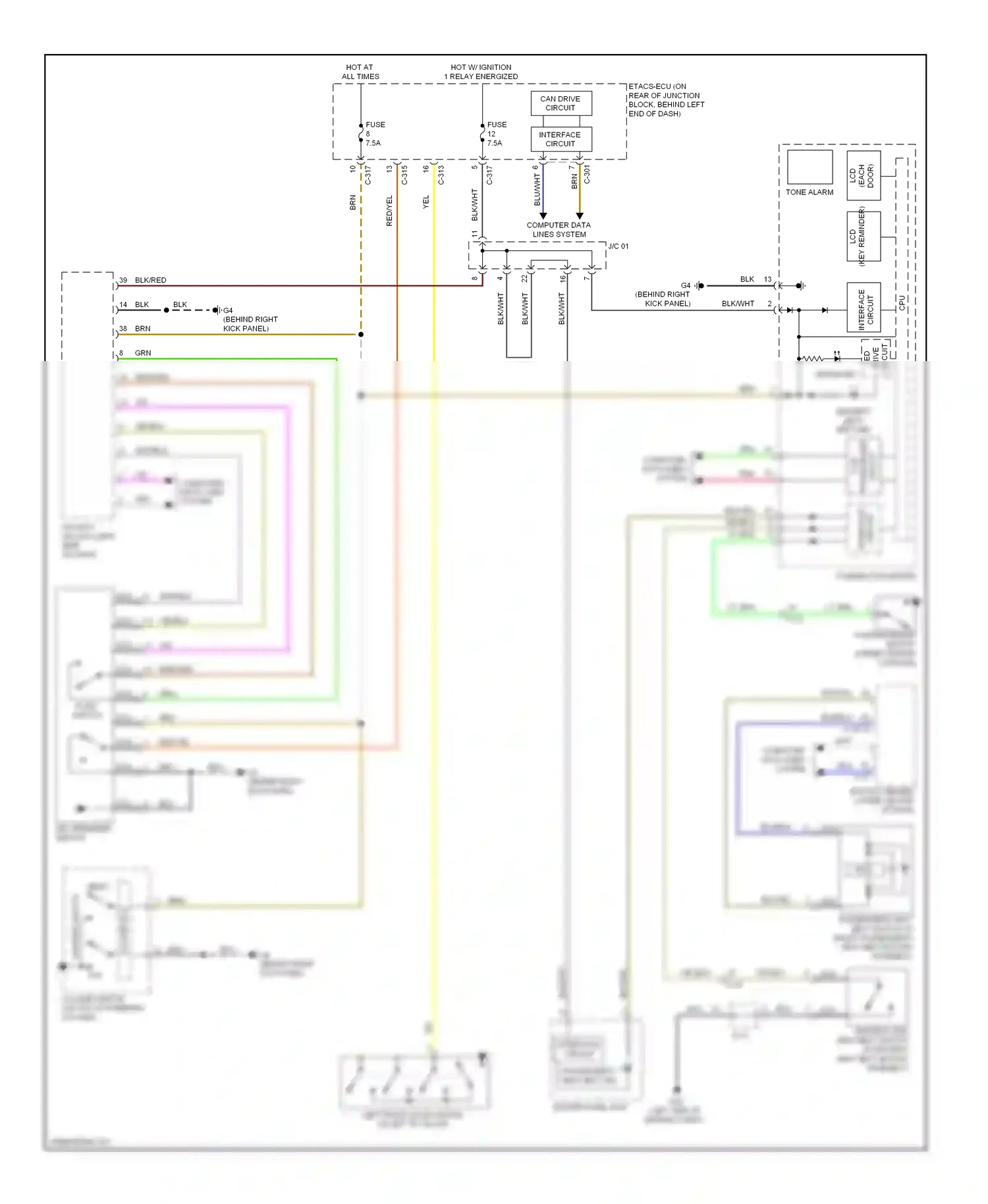 Mitsubishi Lancer X facelift (2011-2015) interface circuit wiring diagram  (65 of 73)