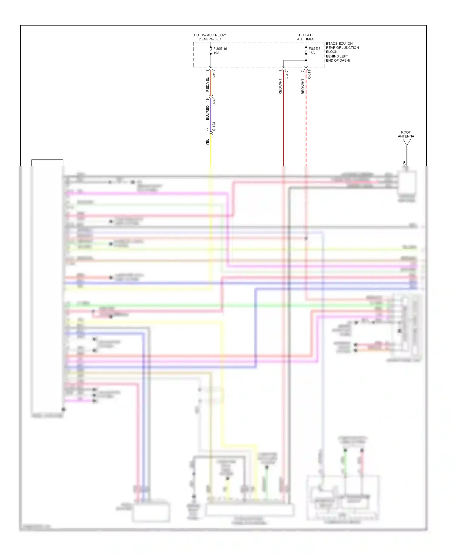 Mitsubishi Lancer X facelift (2011-2015) interface circuit wiring diagram  (59 of 73)