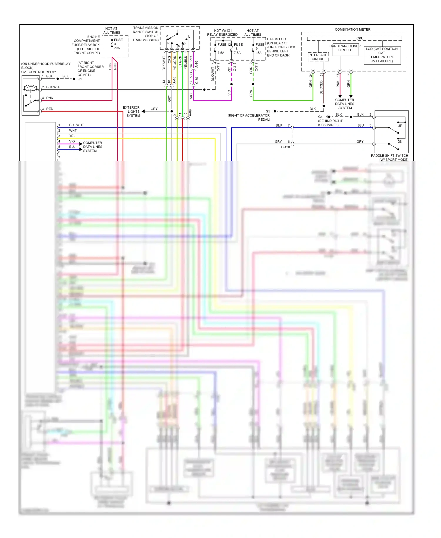 Mitsubishi Lancer X facelift (2011-2015) interface circuit wiring diagram  (62 of 73)