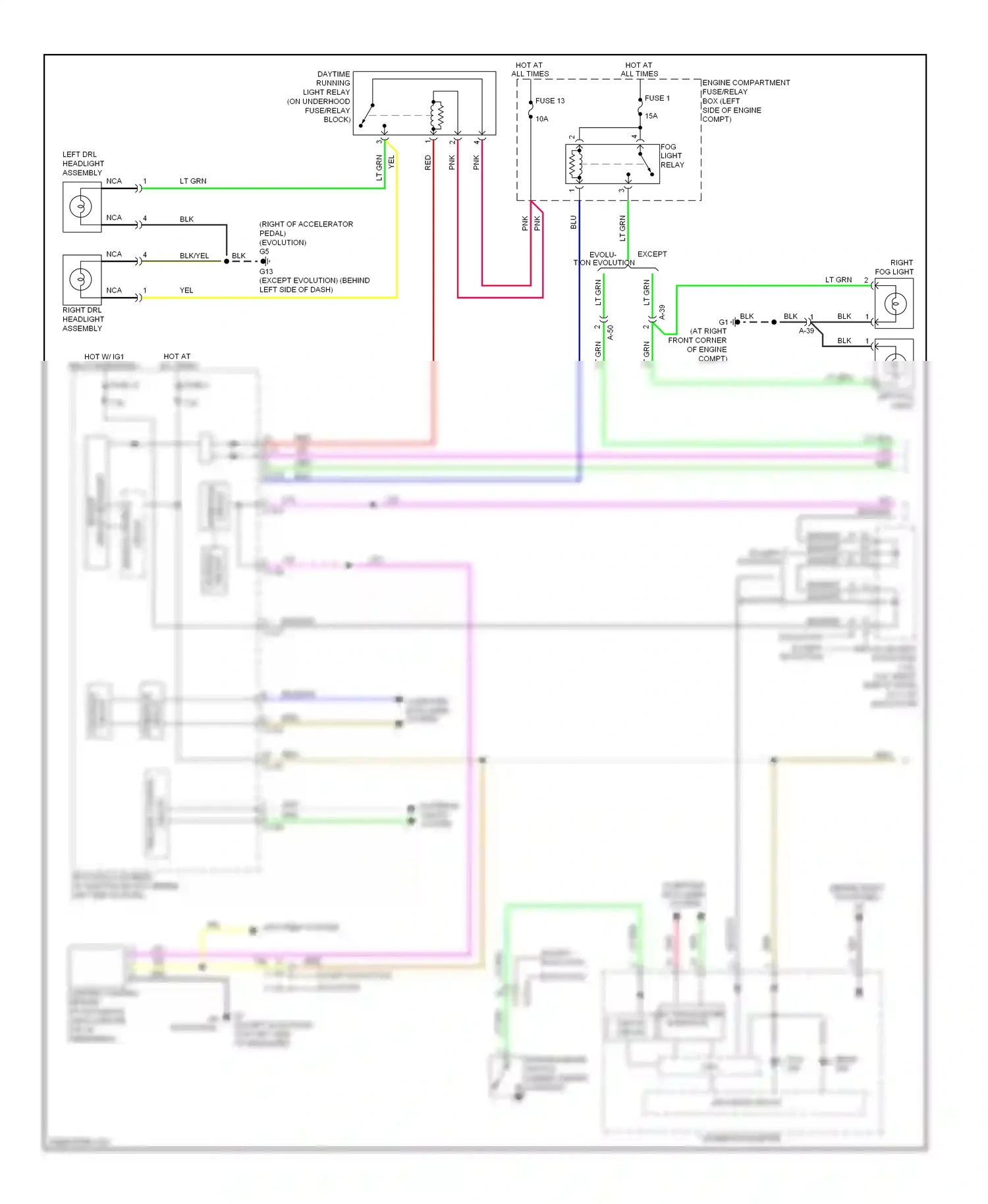 Mitsubishi Lancer X facelift (2011-2015) interface wiring diagram  (4 of 7)