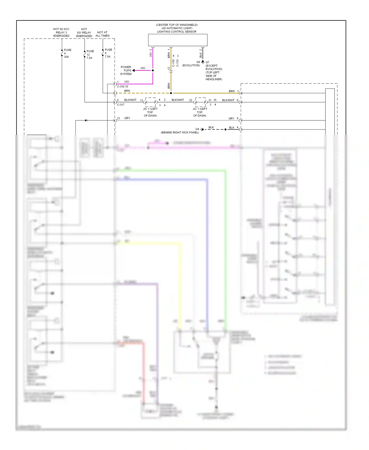 Mitsubishi Lancer X facelift (2011-2015) interface wiring diagram  (3 of 7)