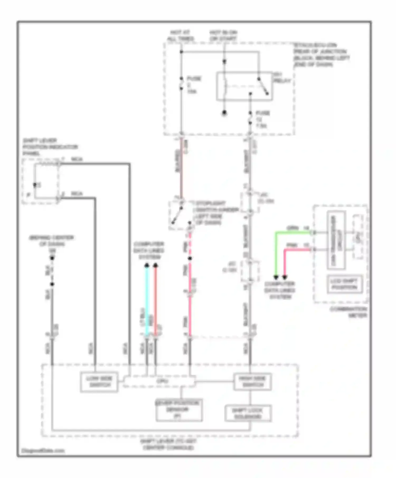 Wiring diagram low side switch for Mitsubishi Lancer X facelift (2011-2015) (2 of 3)