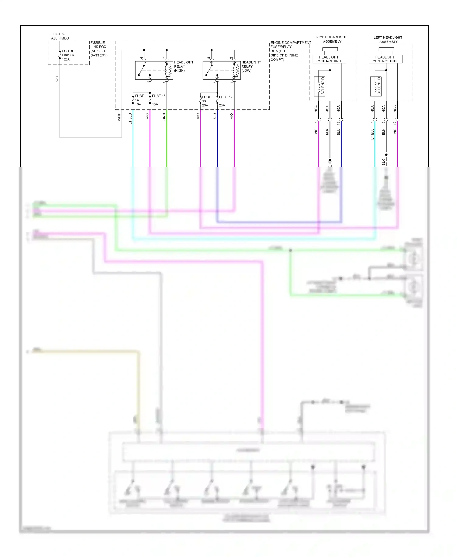 Mitsubishi Lancer X facelift (2011-2015) passing switch auto switch (w/ automatic light) wiring diagram  (1 of 1)