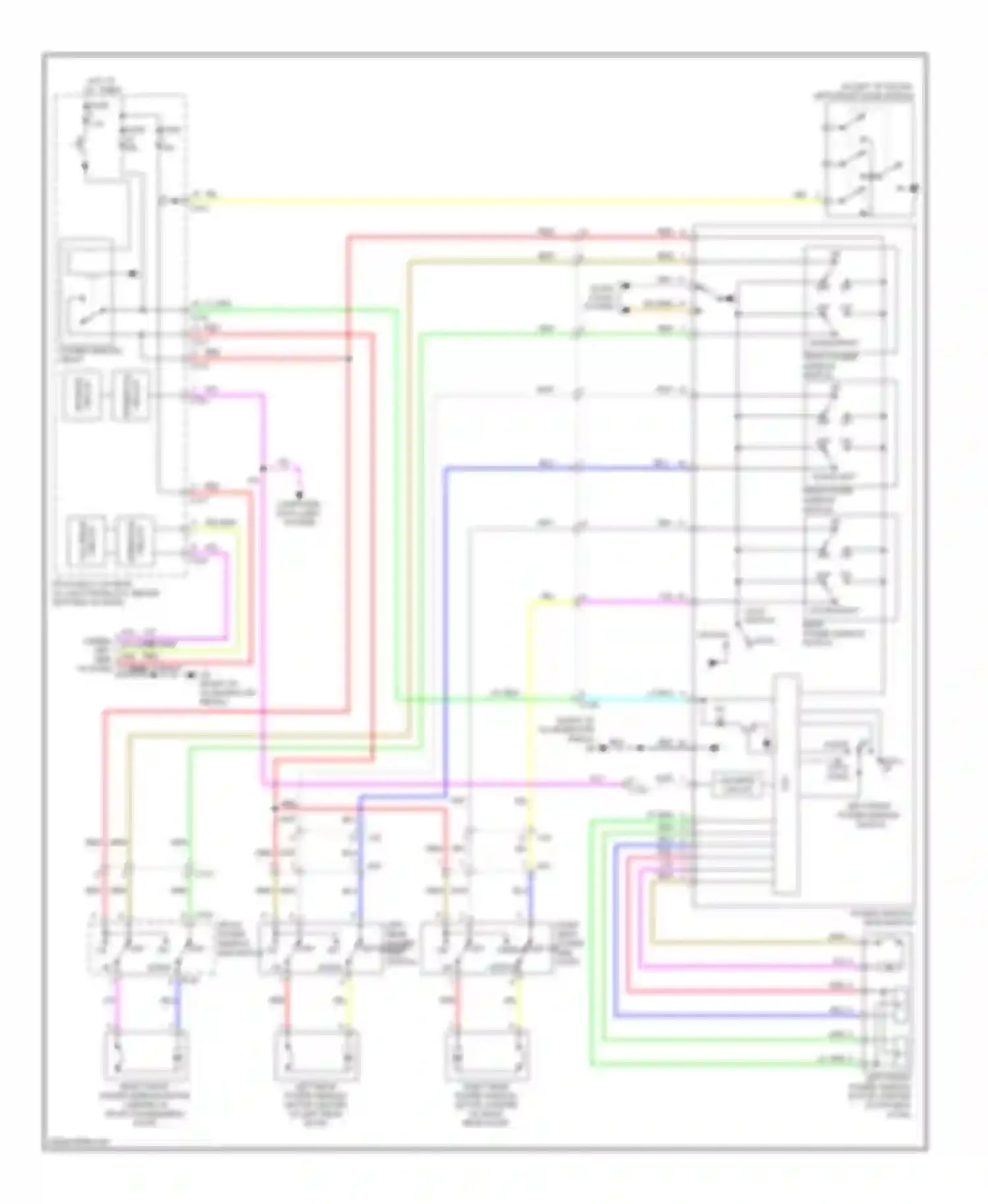 Wiring diagram power window relay for Mitsubishi Lancer X facelift (2011-2015) (4 of 4)