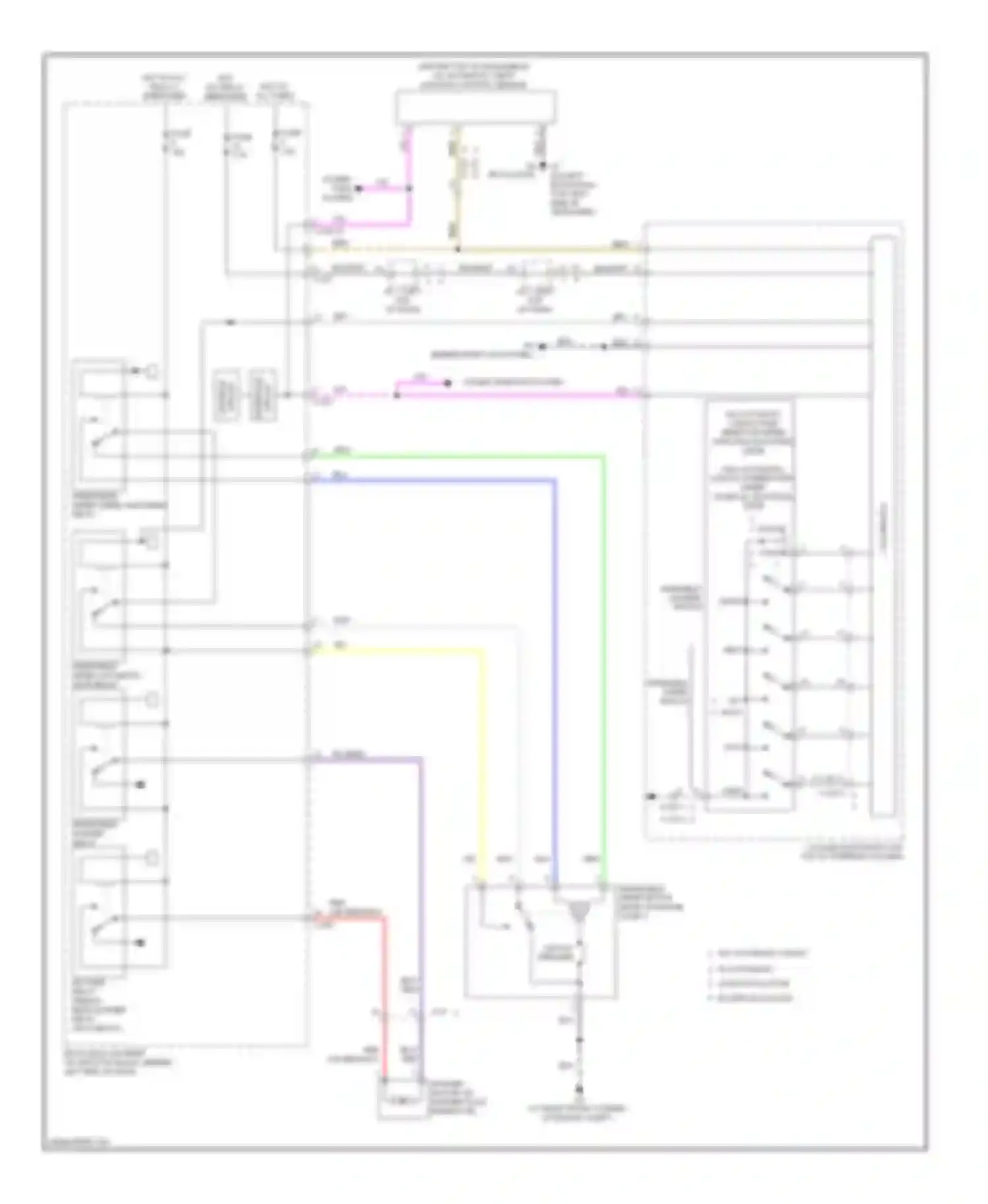 Wiring diagram power windows system for Mitsubishi Lancer X facelift (2011-2015) (1 of 3)
