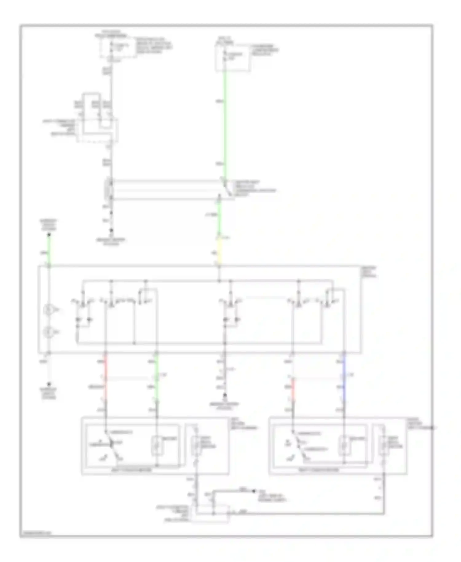 Wiring diagram right heated seat assembly for Mitsubishi Lancer X facelift (2011-2015) (1 of 1)