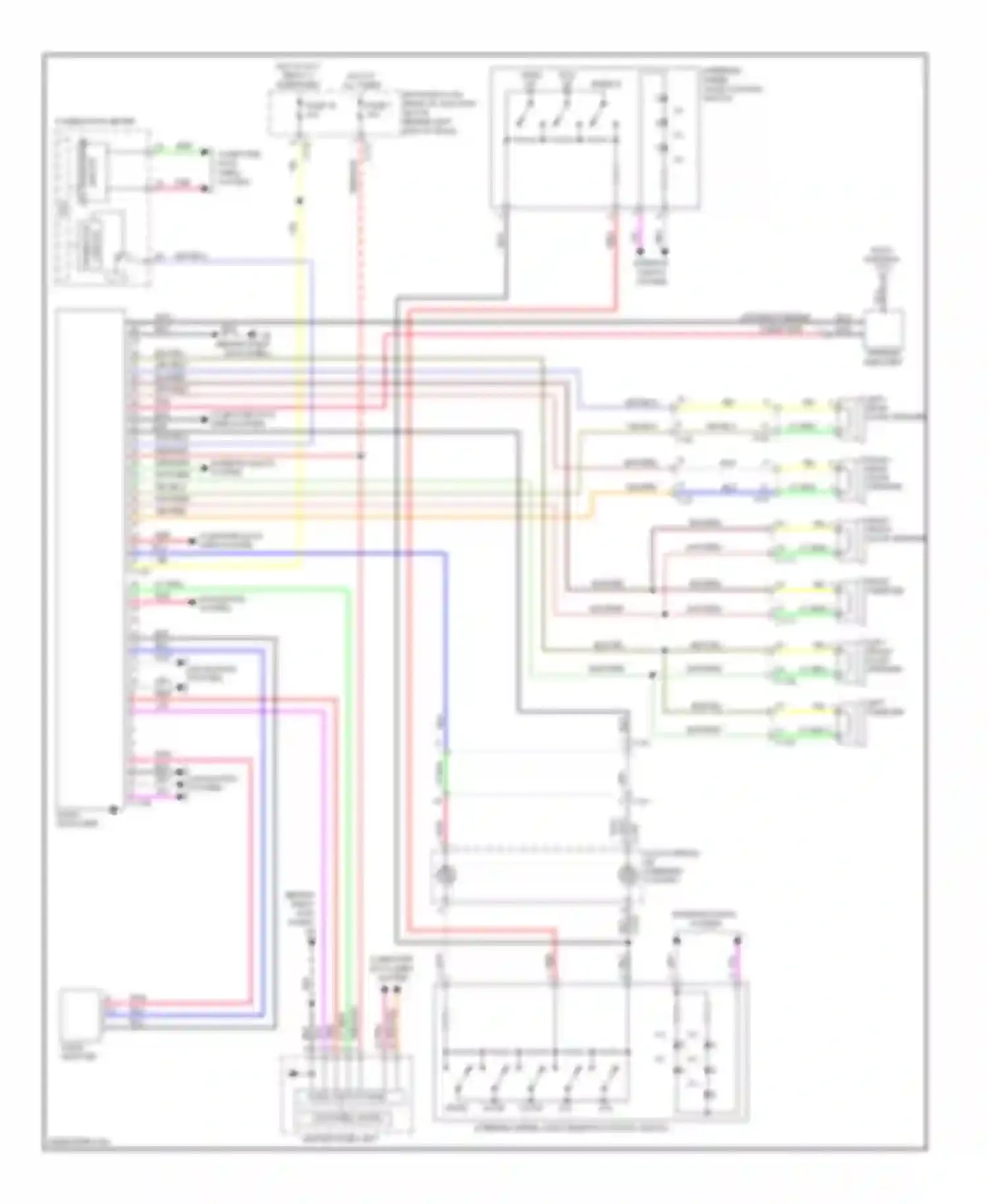 Wiring diagram right rear door speaker for Mitsubishi Lancer X facelift (2011-2015) (6 of 10)