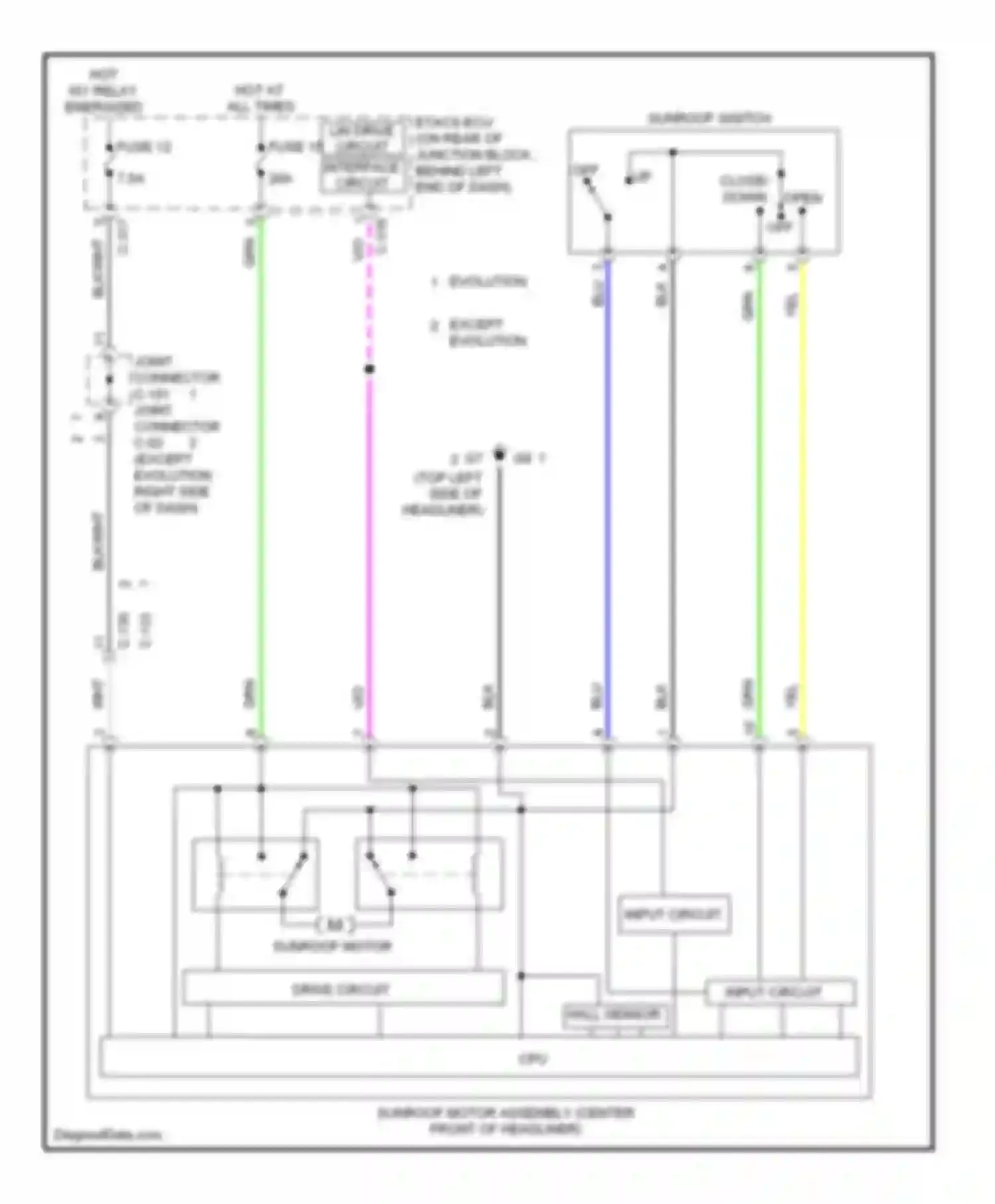 Wiring diagram wht for Mitsubishi Lancer X facelift (2011-2015) (106 of 145)