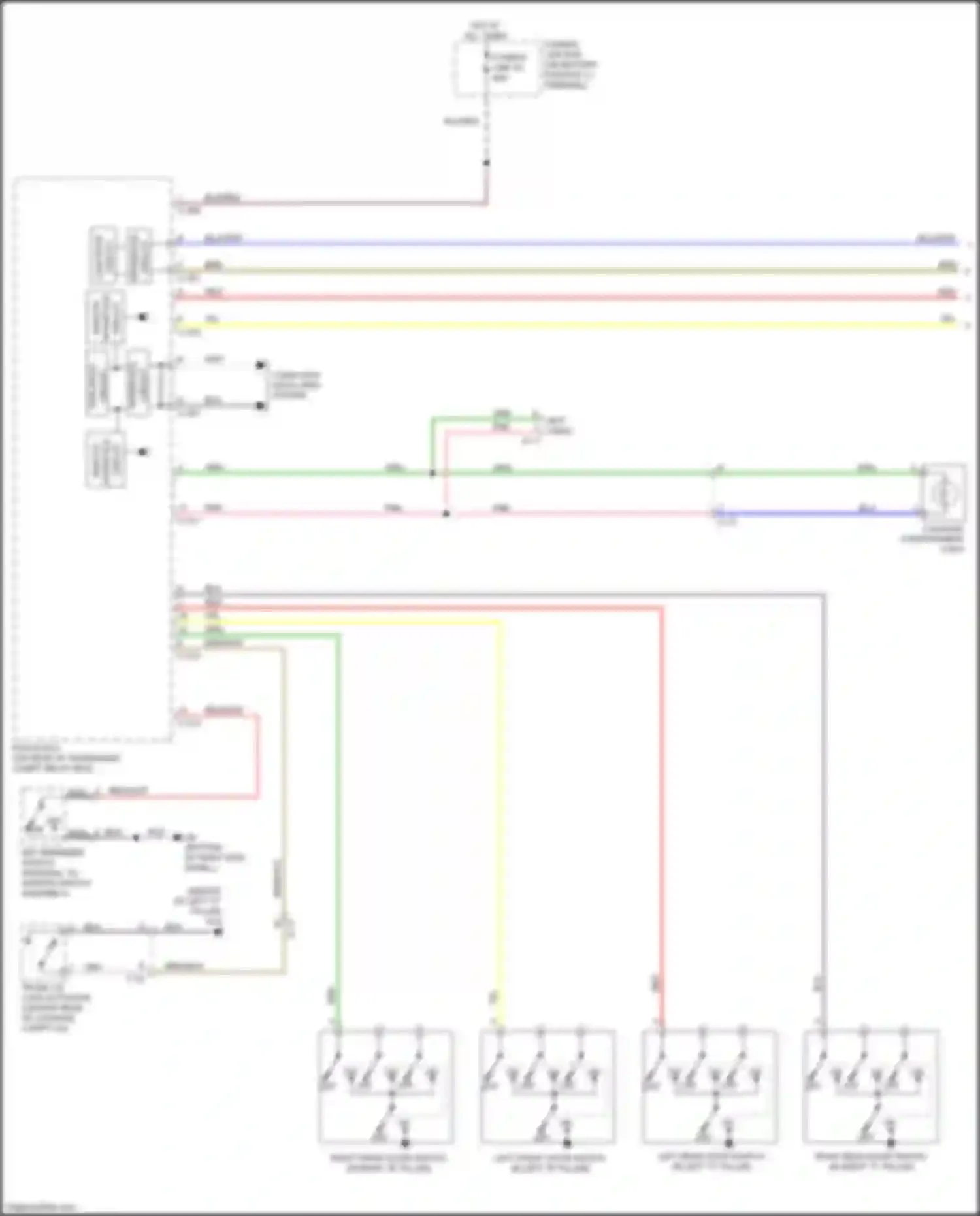 Car Wiring Diagrams for Lancer Mitsubishi X facelift 2 (2015-2017): Courtesy lamps circuit (1 of 2)