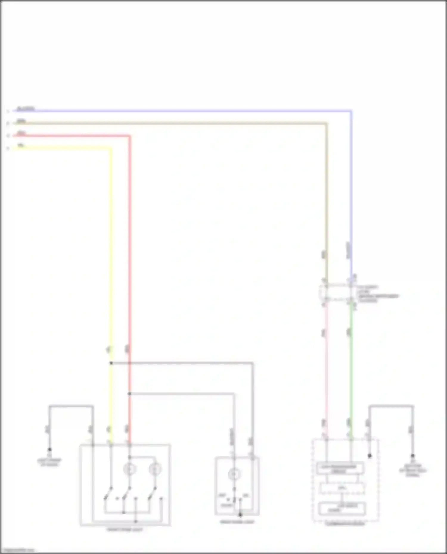 Car Wiring Diagrams for Lancer Mitsubishi X facelift 2 (2015-2017): Courtesy lamps circuit (2 of 2)