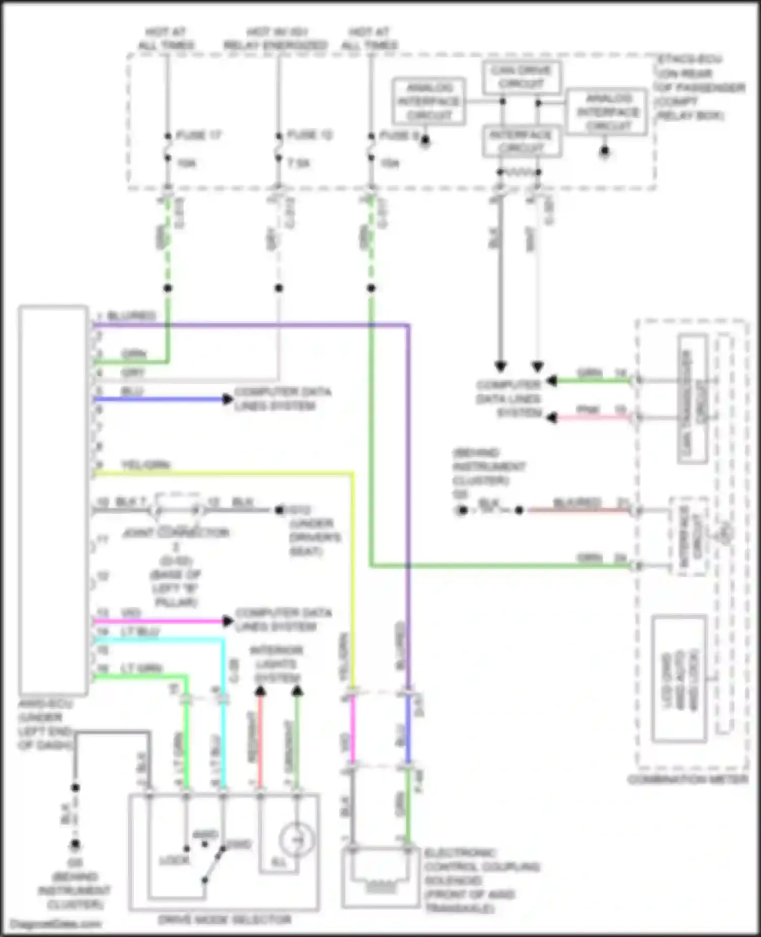 Wiring diagram c-301 for Mitsubishi Lancer X facelift 2 (2015-2017) (3 of 24)