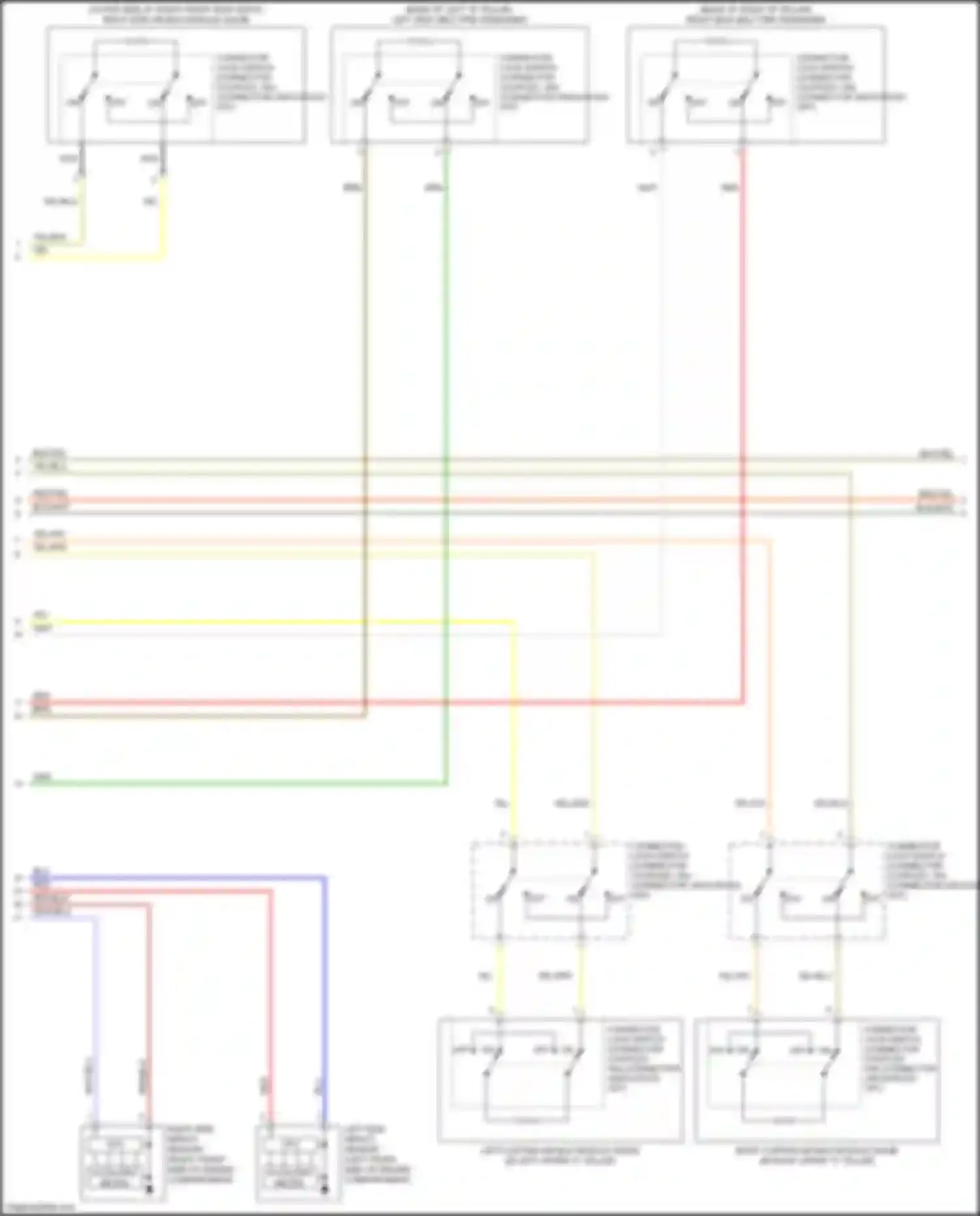 Wiring diagram connector lock switch for Mitsubishi Lancer X facelift 2 (2015-2017) (2 of 3)