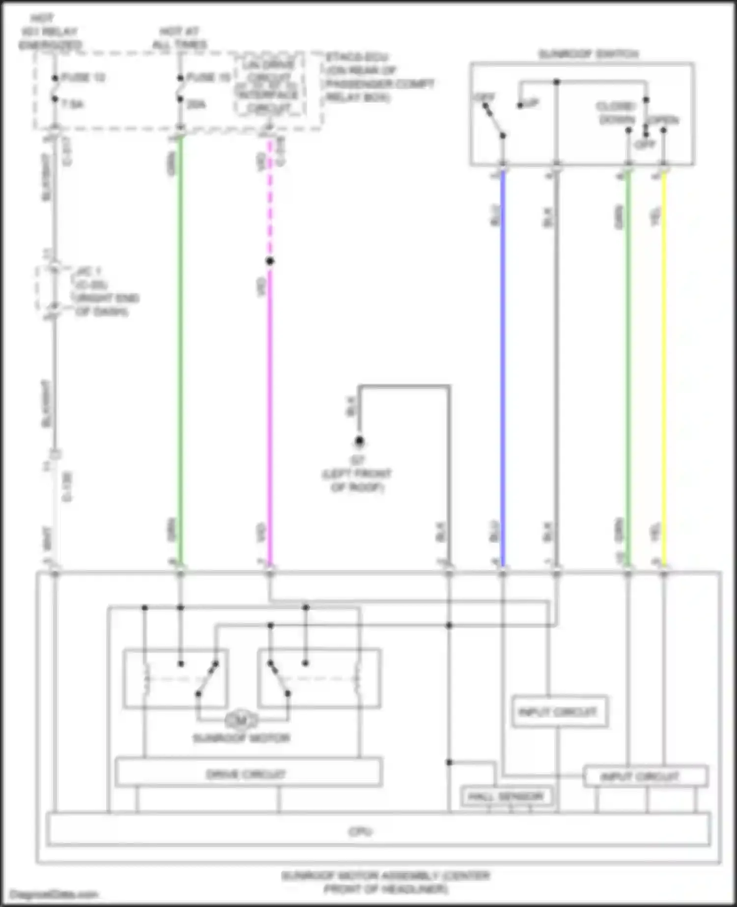 Wiring diagram input circuit for Mitsubishi Lancer X facelift 2 (2015-2017) (1 of 1)