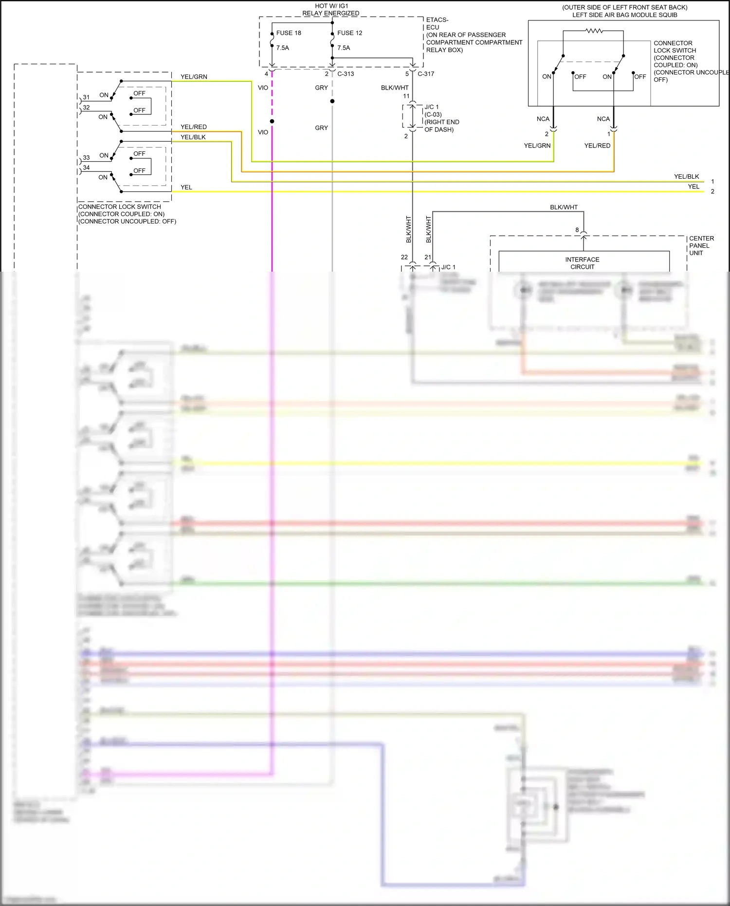 Mitsubishi Lancer X facelift 2 (2015-2017) interface circuit wiring diagram  (19 of 25)