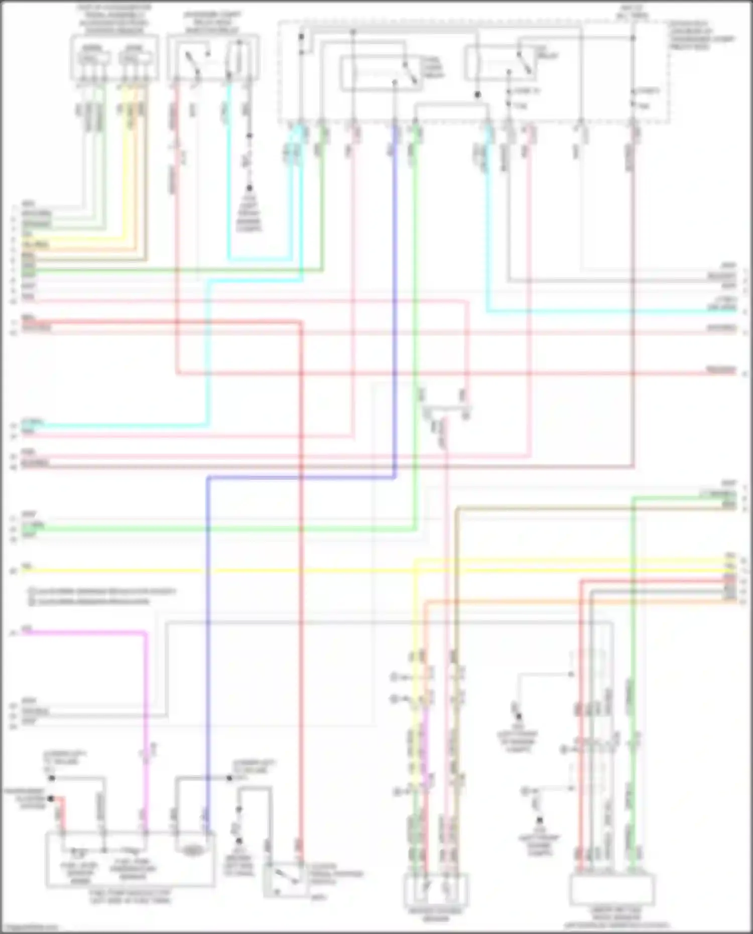 Wiring diagram linear air-fuel ratio sensor for Mitsubishi Lancer X facelift 2 (2015-2017) (1 of 2)