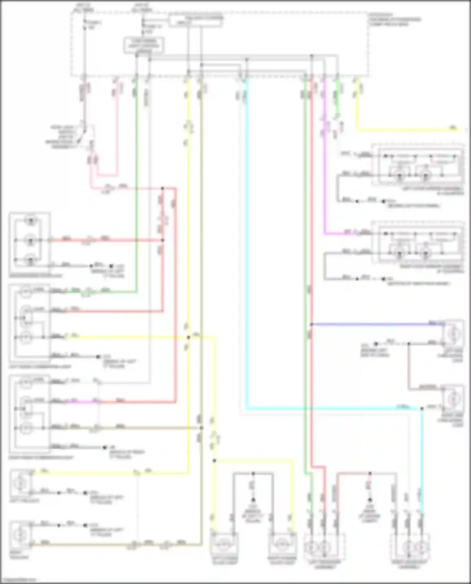 Wiring diagram right side turn signal light for Mitsubishi Lancer X facelift 2 (2015-2017) (1 of 1)