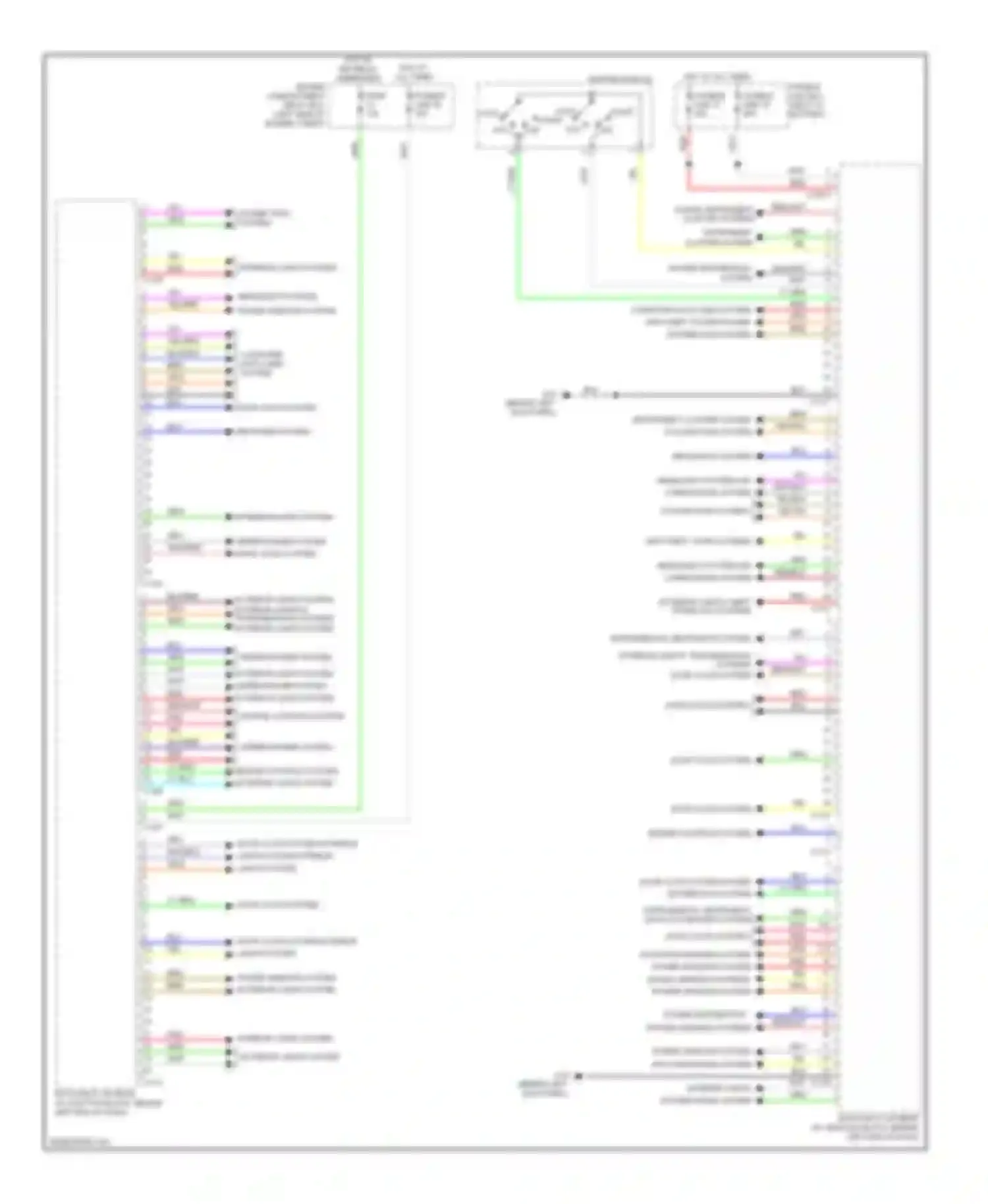 Lancer Mitsubishi X (2007-2010): Body control modules circuit, except evolution