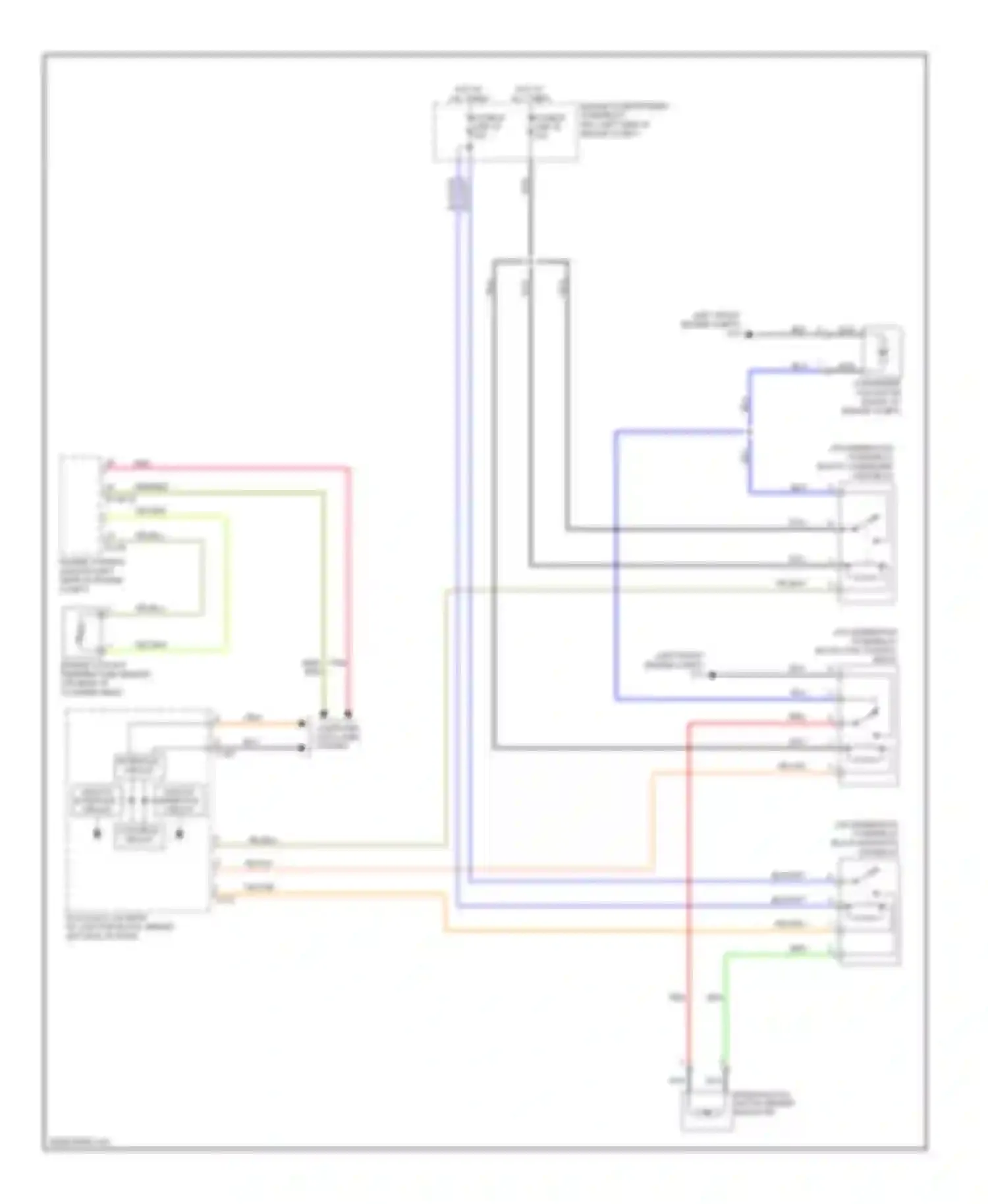 Lancer Mitsubishi X (2007-2010): Cooling fan circuit, except evolution