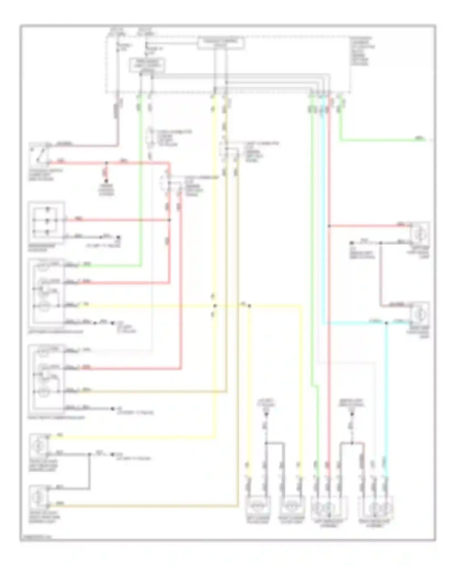 Lancer Mitsubishi X (2007-2010): Exterior lamps circuit, except evolution (1 of 2)