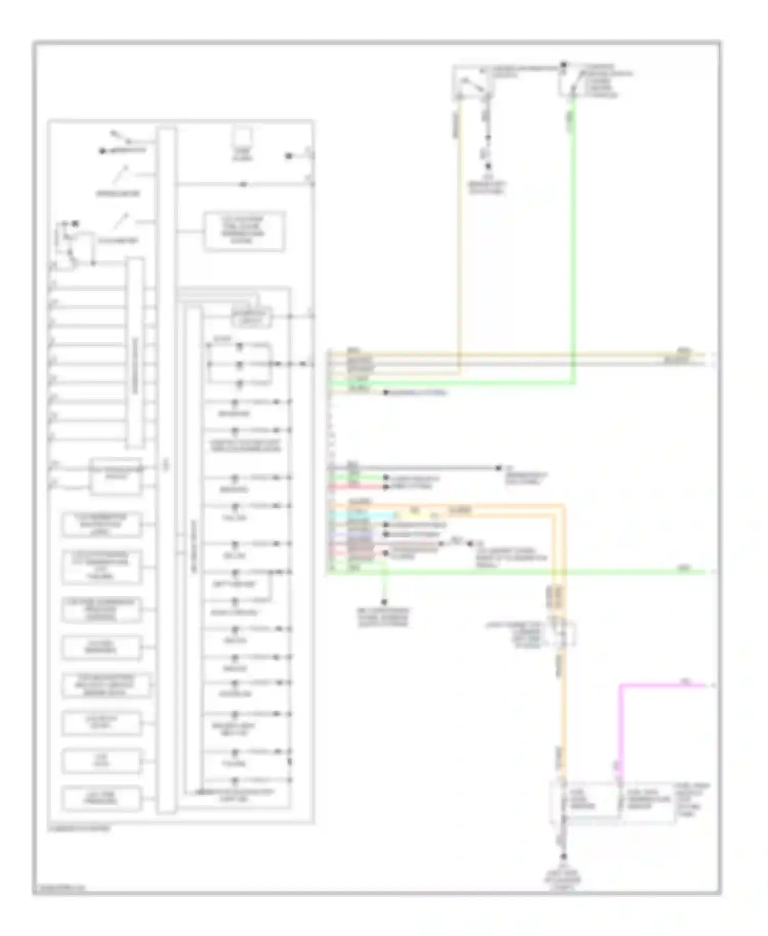 Lancer Mitsubishi X (2007-2010): Instrument cluster circuit, except evolution (1 of 2)