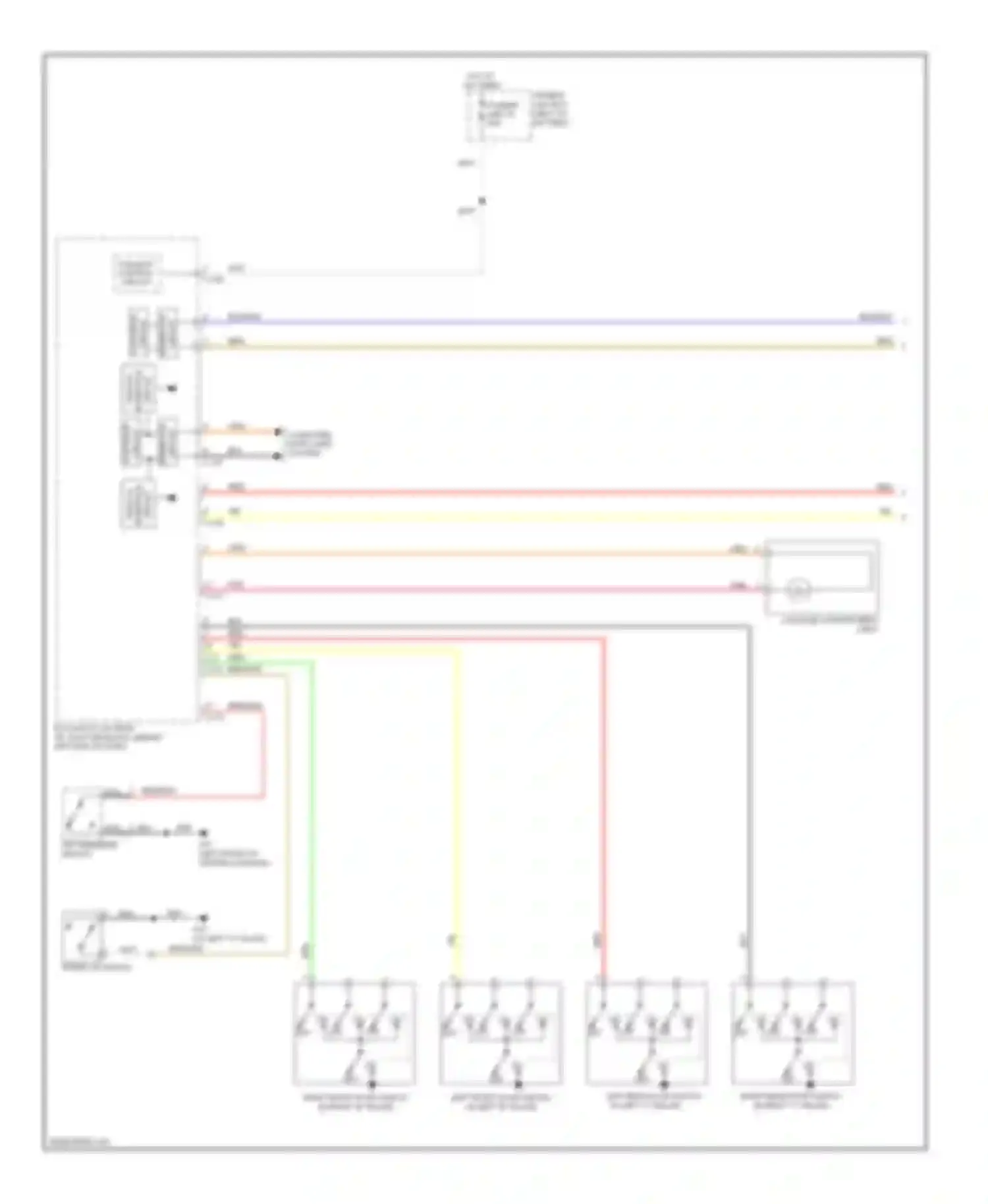 Lancer Mitsubishi X (2007-2010): Courtesy lamps circuit, except evolution (1 of 2)