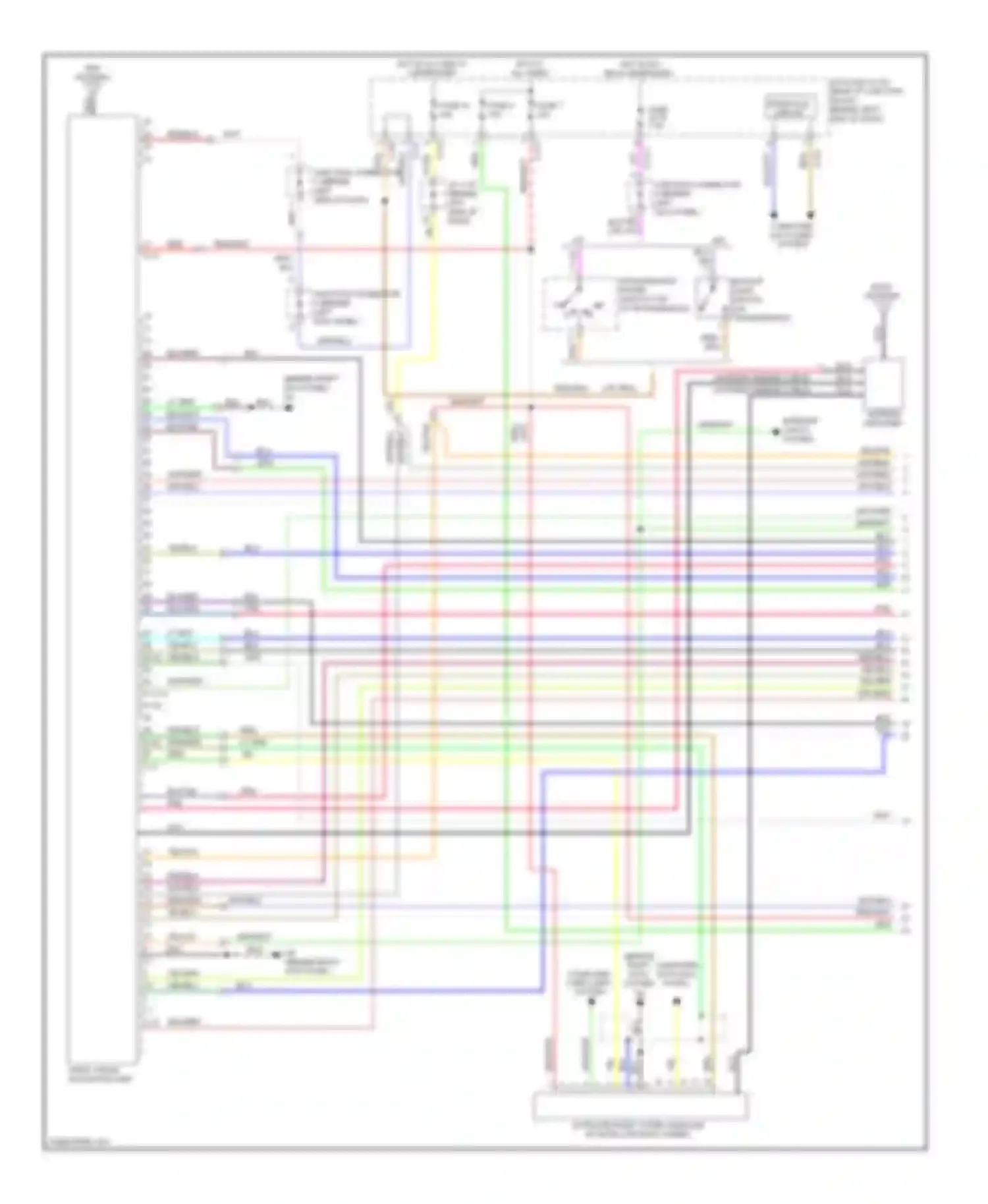 Lancer Mitsubishi X (2007-2010): Navigation circuit, except evolution with multi-communication system with amplifier (1 of 3)