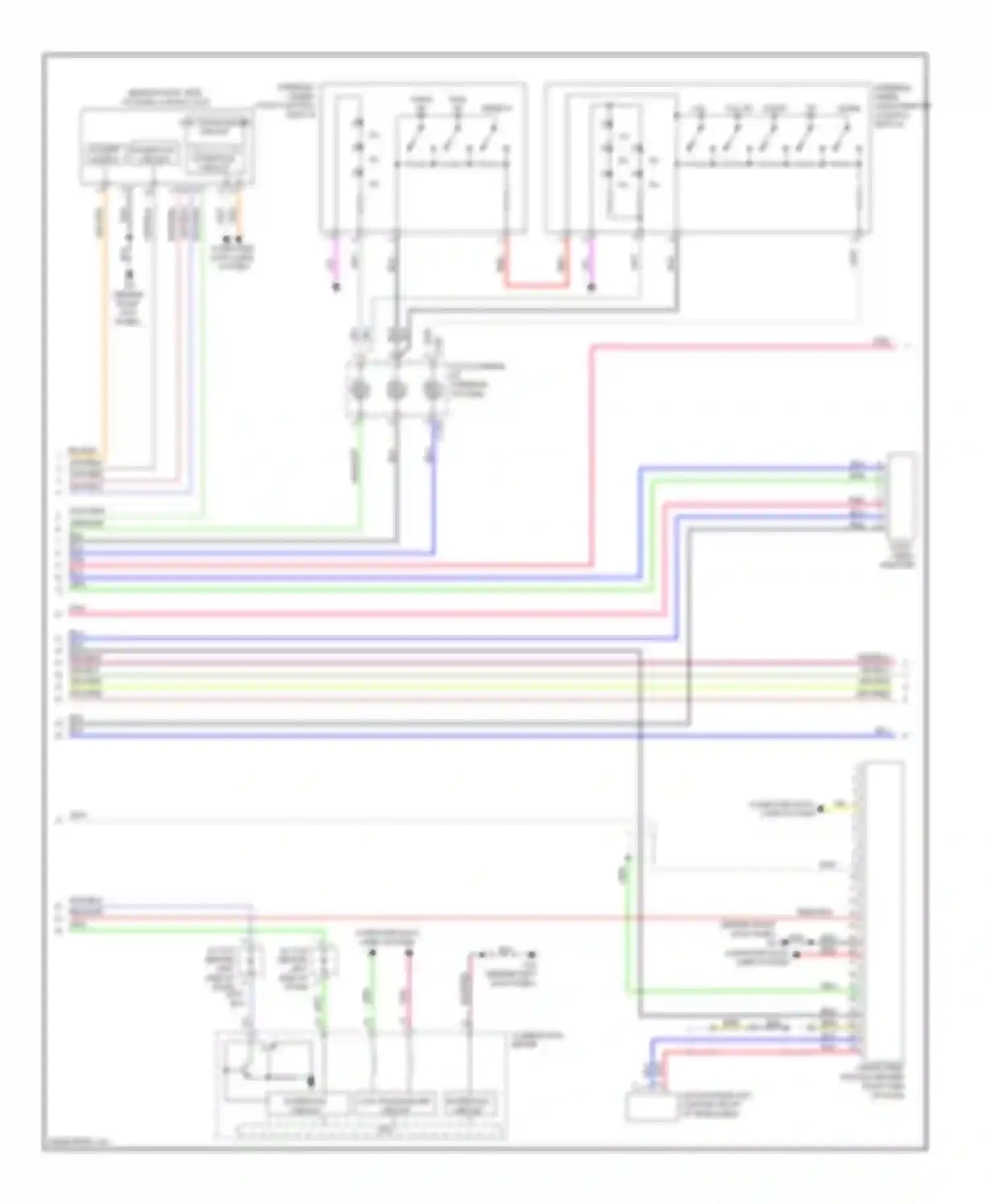 Lancer Mitsubishi X (2007-2010): Navigation circuit, except evolution with multi-communication system with amplifier (2 of 3)