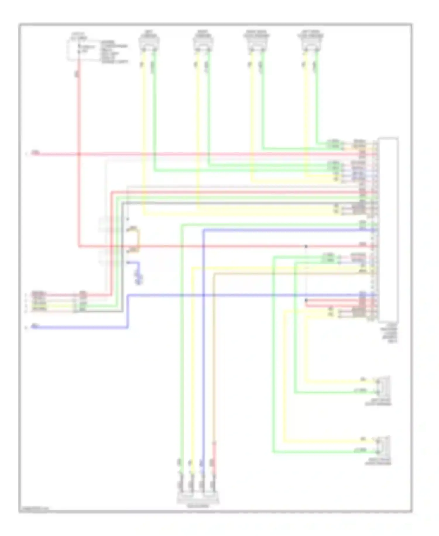 Lancer Mitsubishi X (2007-2010): Navigation circuit, except evolution with multi-communication system with amplifier (3 of 3)