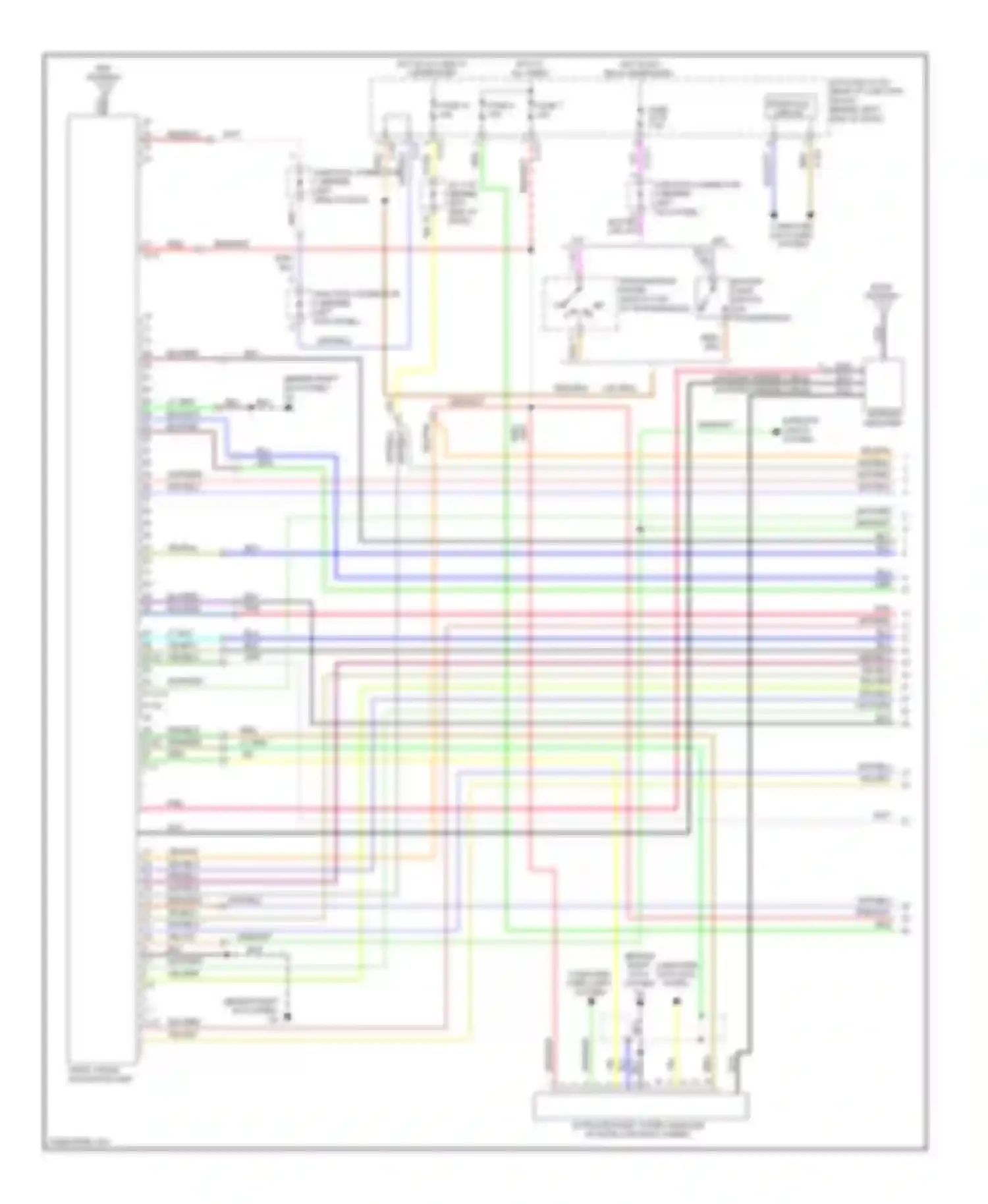 Lancer Mitsubishi X (2007-2010): Navigation circuit, except evolution with multi-communication system without amplifier (1 of 3)