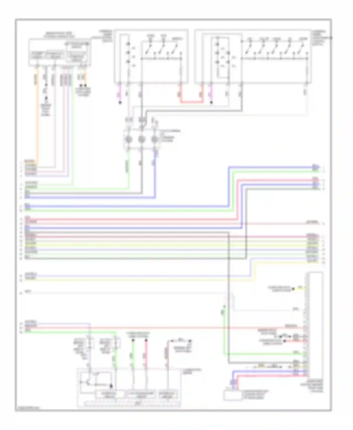Lancer Mitsubishi X (2007-2010): Navigation circuit, except evolution with multi-communication system without amplifier (2 of 3)