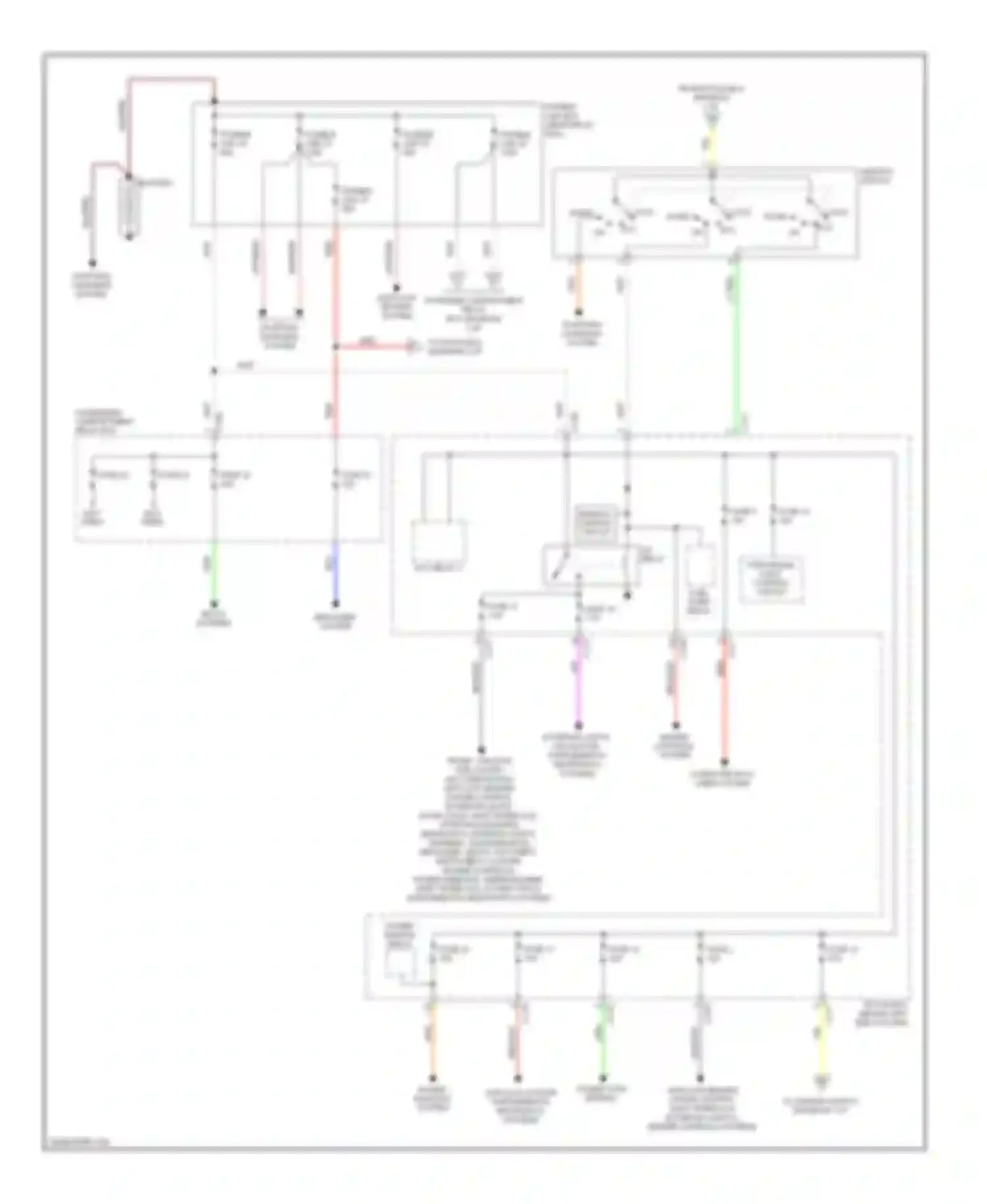 Lancer Mitsubishi X (2007-2010): Power distribution circuit, evolution (1 of 2)