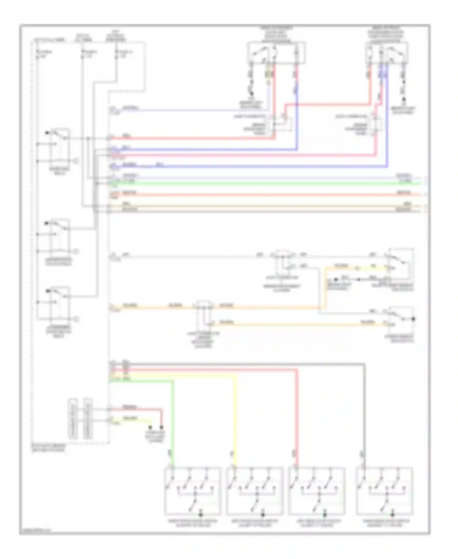 Lancer Mitsubishi X (2007-2010): Power door locks circuit, evolution with keyless entry (1 of 3)