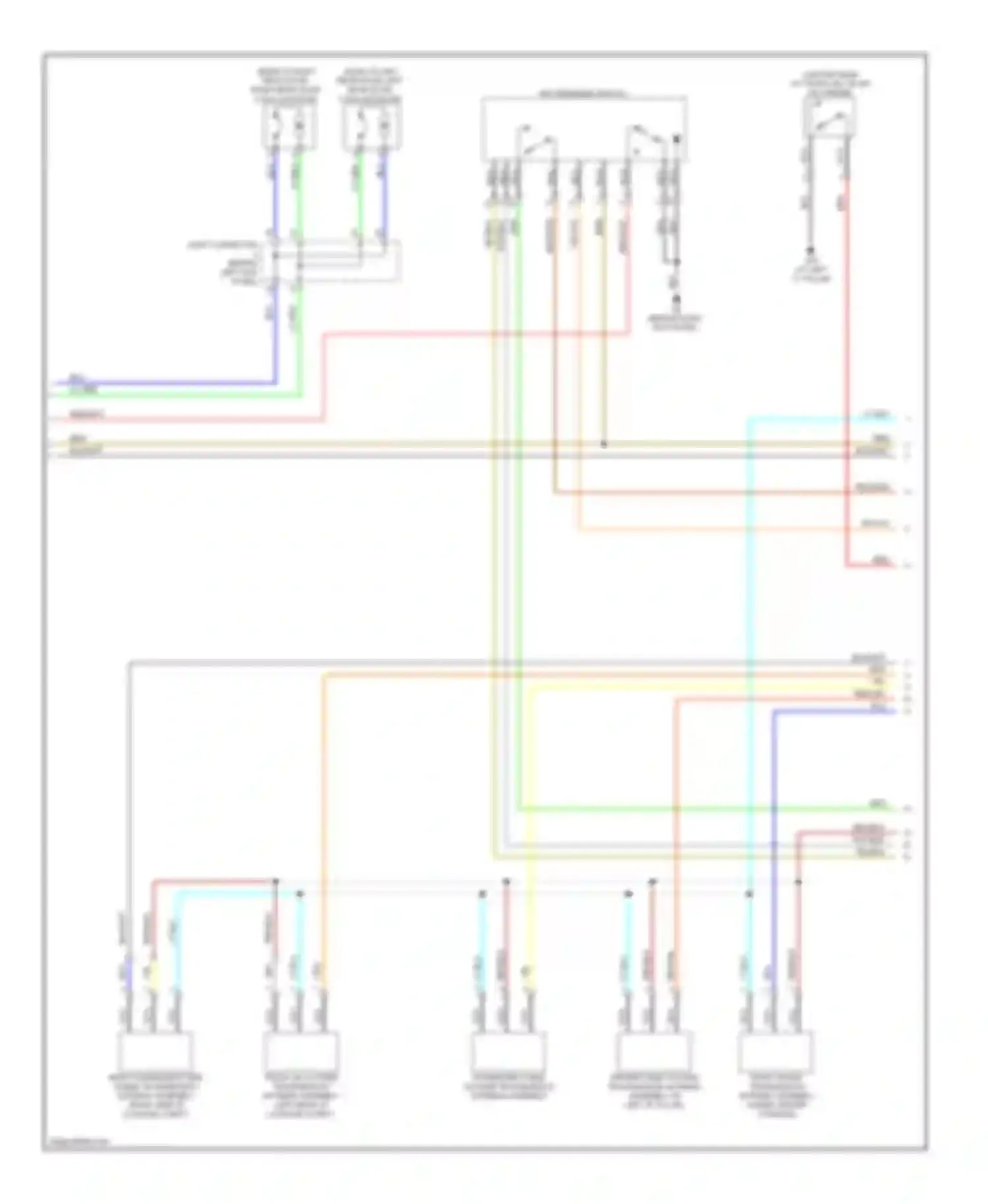 Lancer Mitsubishi X (2007-2010): Power door locks circuit, except evolution with keyless entry (2 of 3)