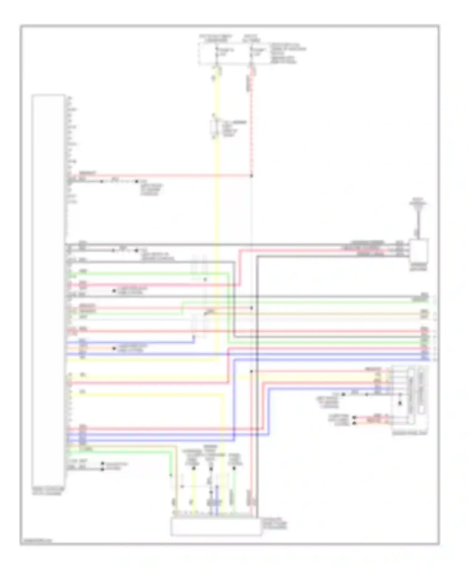 Lancer Mitsubishi X (2007-2010): Radio circuit, except evolution without multi-communication system with amplifier (1 of 2)