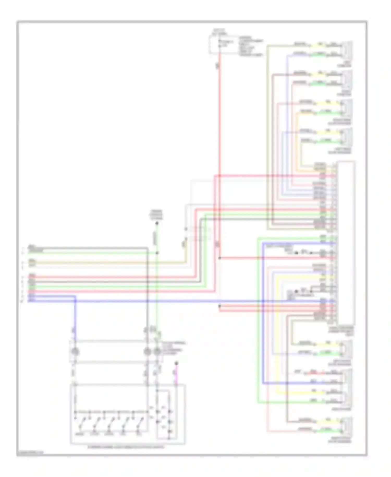 Lancer Mitsubishi X (2007-2010): Radio circuit, except evolution without multi-communication system with amplifier (2 of 2)