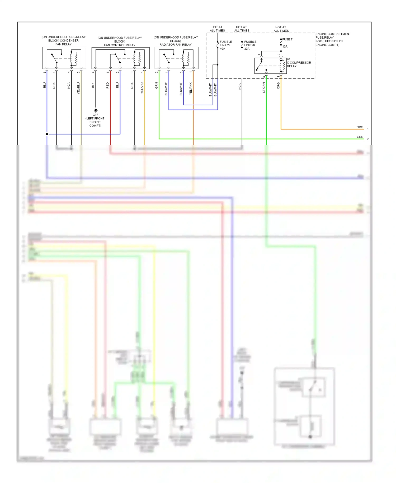 Mitsubishi Lancer X (2007-2010) a/c pressure sensor (right front engine compt) wiring diagram  (1 of 2)