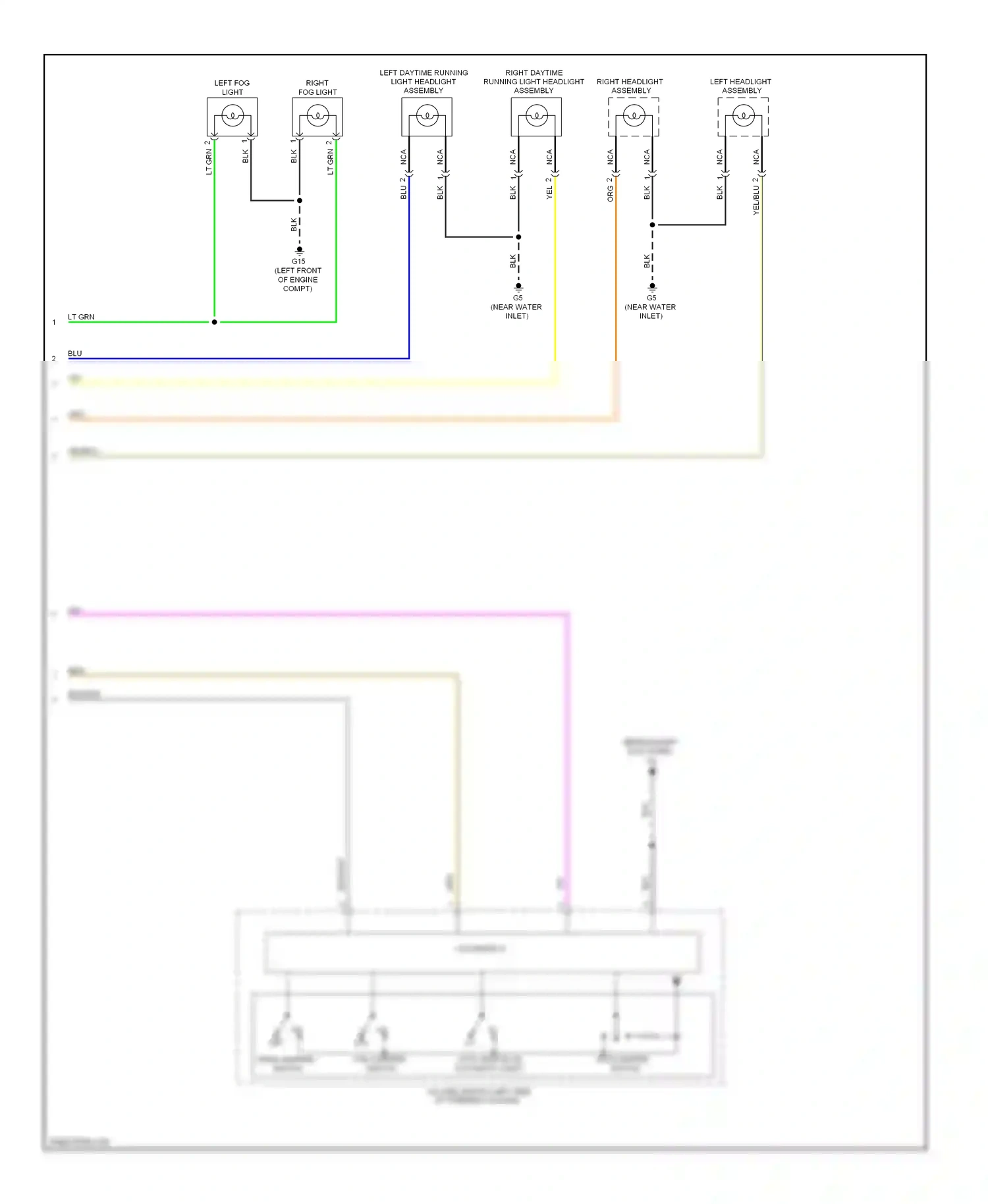 Mitsubishi Lancer X (2007-2010) auto switch (w/ automatic light) wiring diagram  (1 of 2)