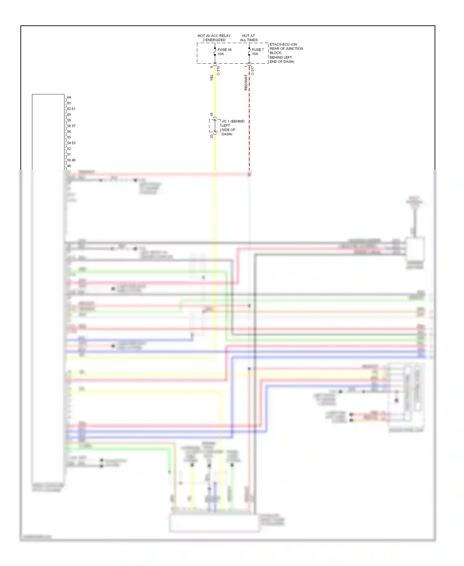Mitsubishi Lancer X (2007-2010) (behind right kick computer panel) data lines system wiring diagram  (3 of 3)