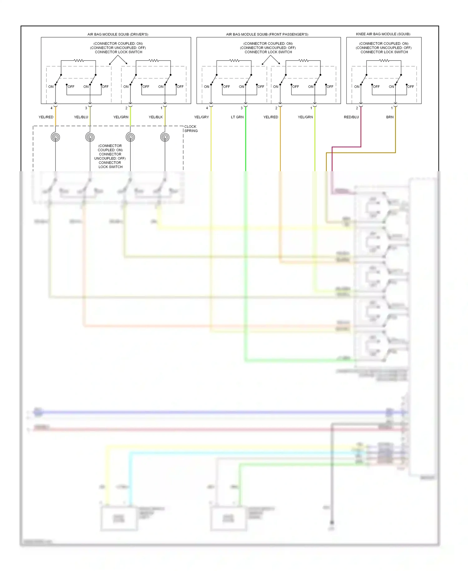 Mitsubishi Lancer X (2007-2010) front impact sensor (left) wiring diagram  (1 of 2)