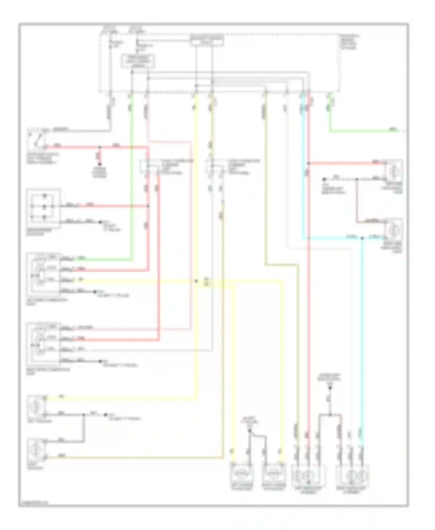 Wiring diagram right rear combination light for Mitsubishi Lancer X (2007-2010) (1 of 2)